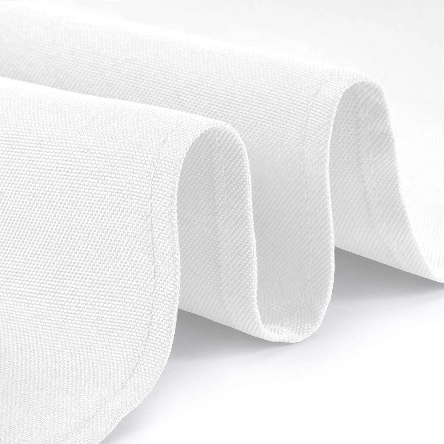 2 Pack Classic White Tablecloth 90x156 inch for 8 Foot Rectangle Table Polyester