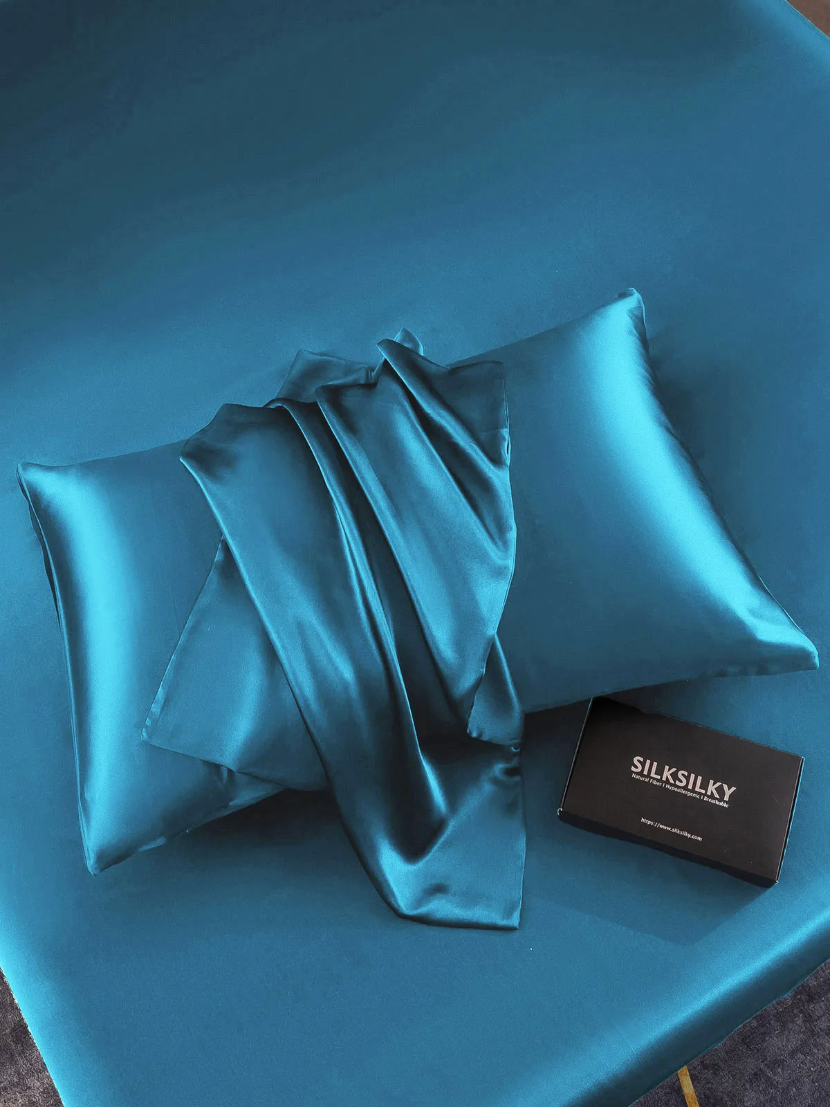 2Pcs 19Momme Pure Silk Pillowcases Bundle - Hidden Zipper