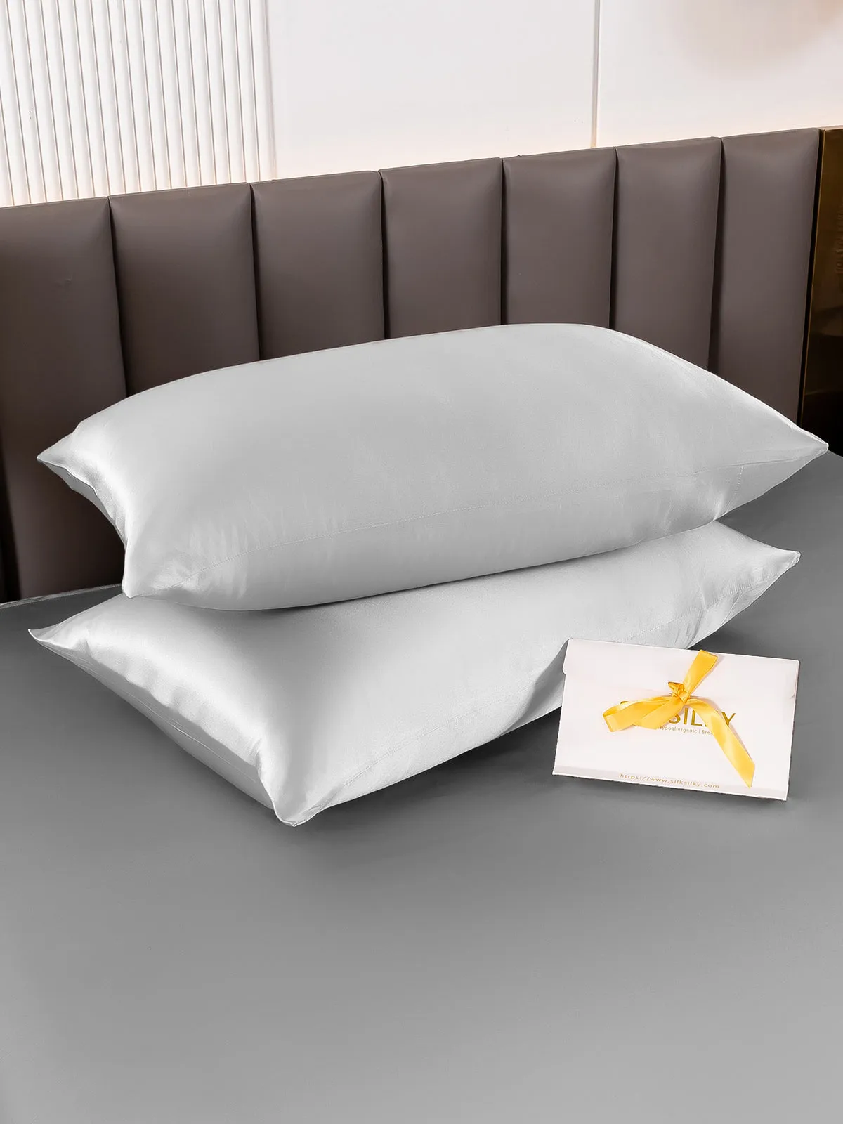2Pcs 19Momme Pure Silk Pillowcases Bundle - Hidden Zipper