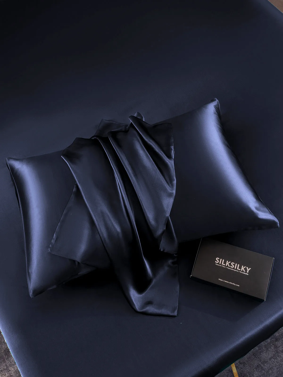2Pcs 19Momme Pure Silk Pillowcases Bundle - Hidden Zipper