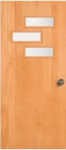 3 Slim Light - Exterior Modern Mid Century Solid Unfinished Doug Fir Wood Door