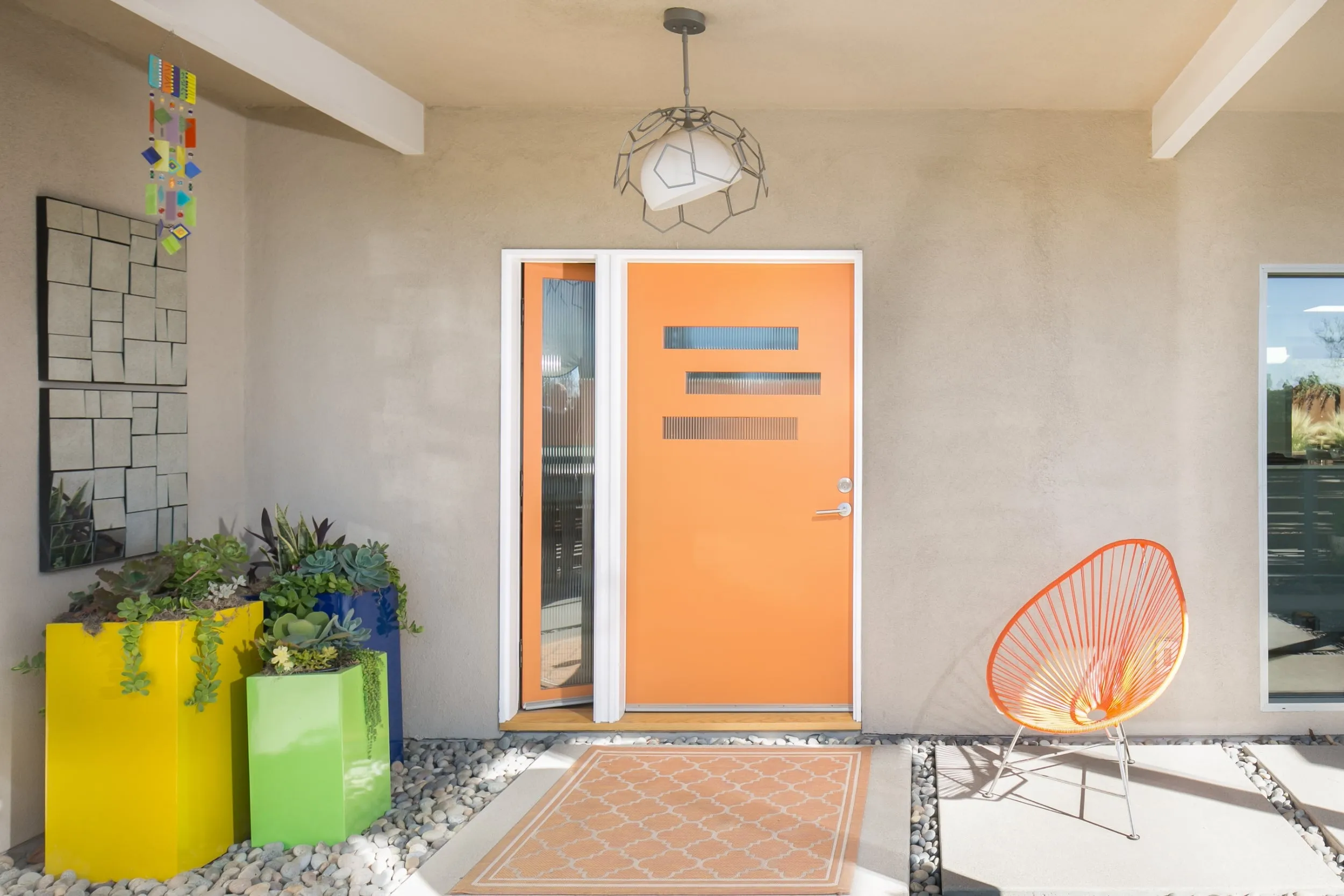 3 Slim Light - Exterior Modern Mid Century Solid Unfinished Doug Fir Wood Door