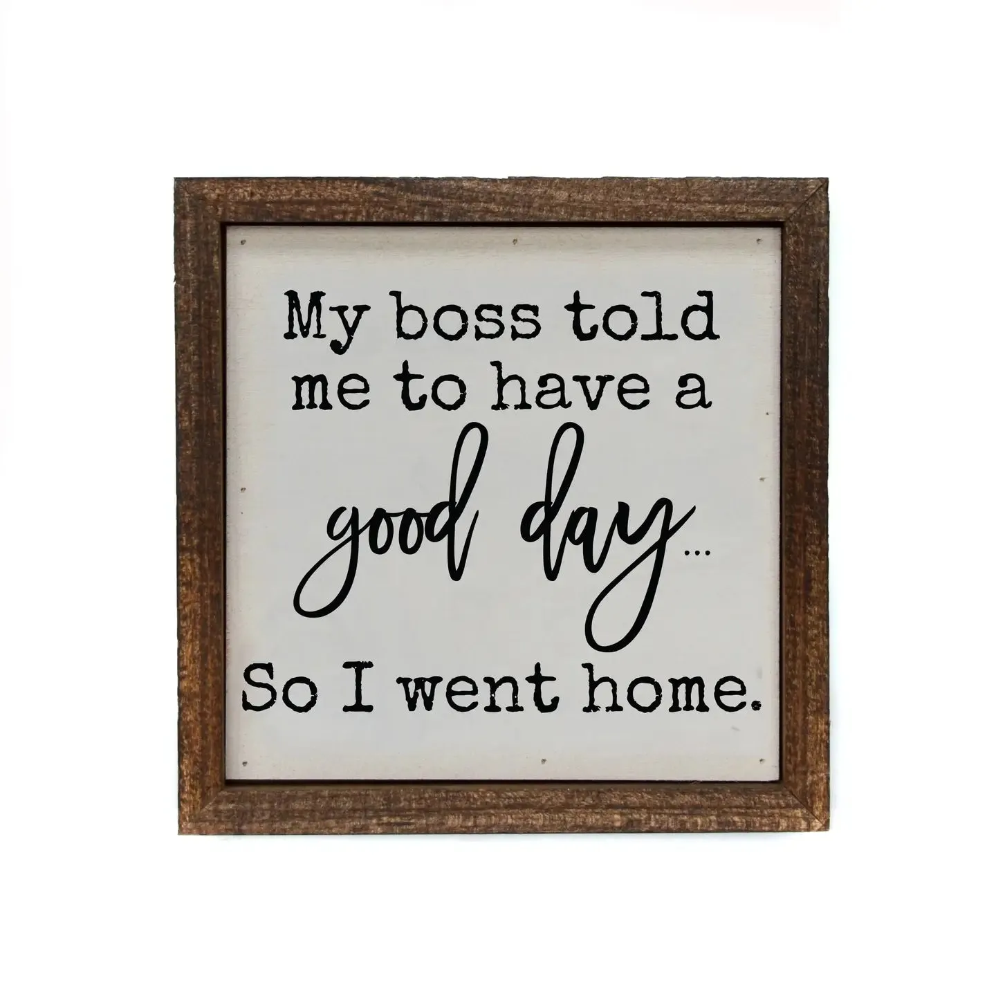 6 x 6 Wooden Sign