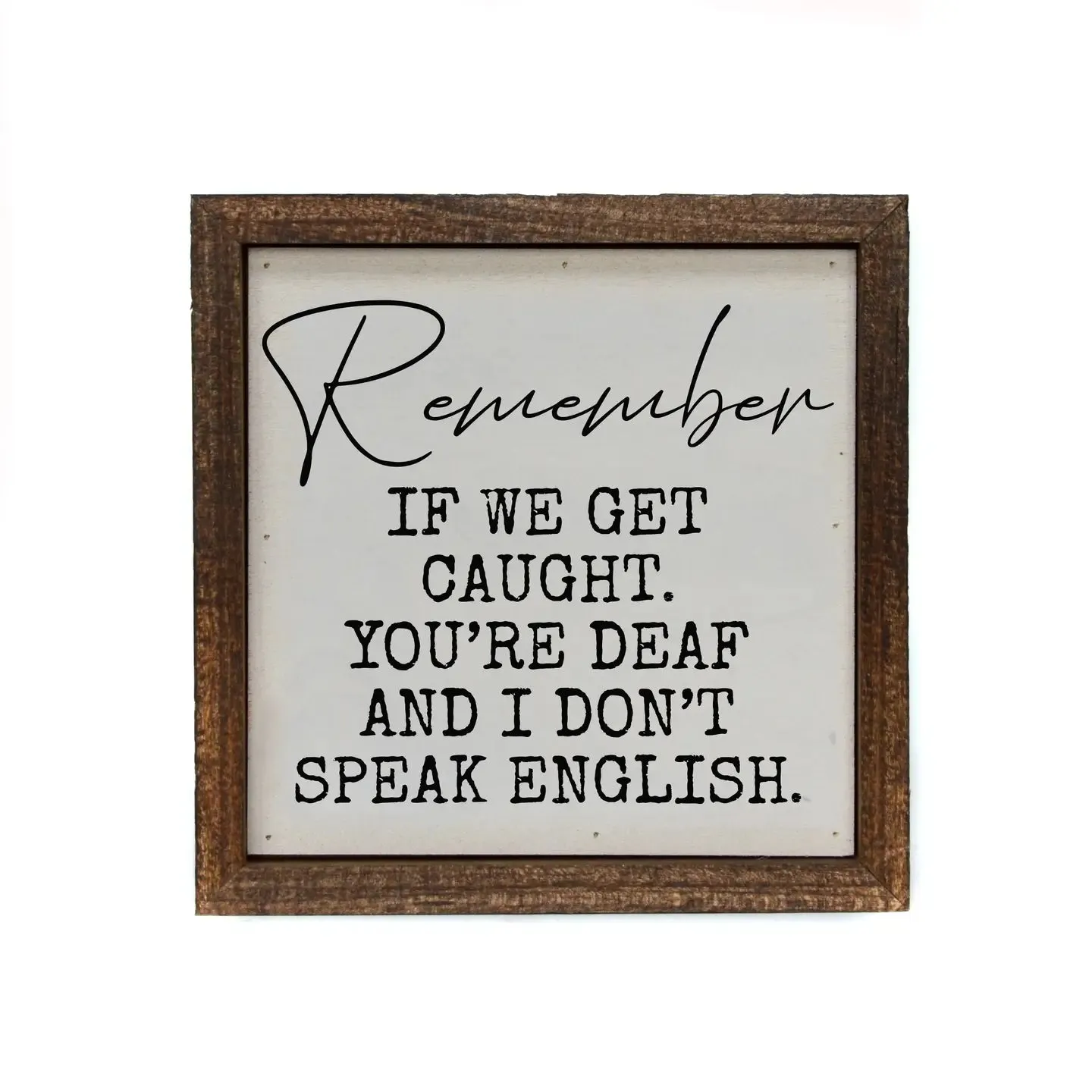 6 x 6 Wooden Sign