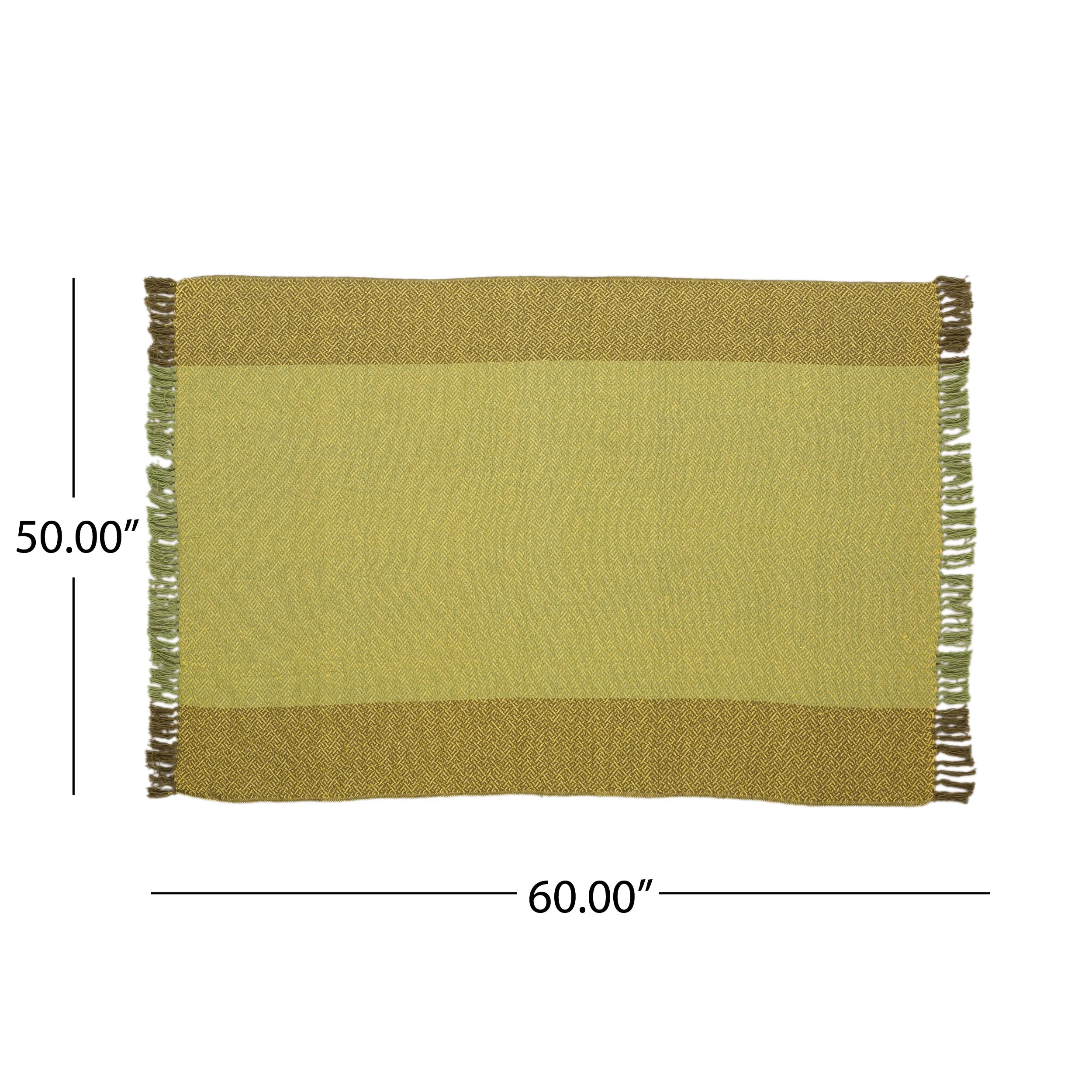 Anna Cotton Throw Blanket, Gray and Ivory