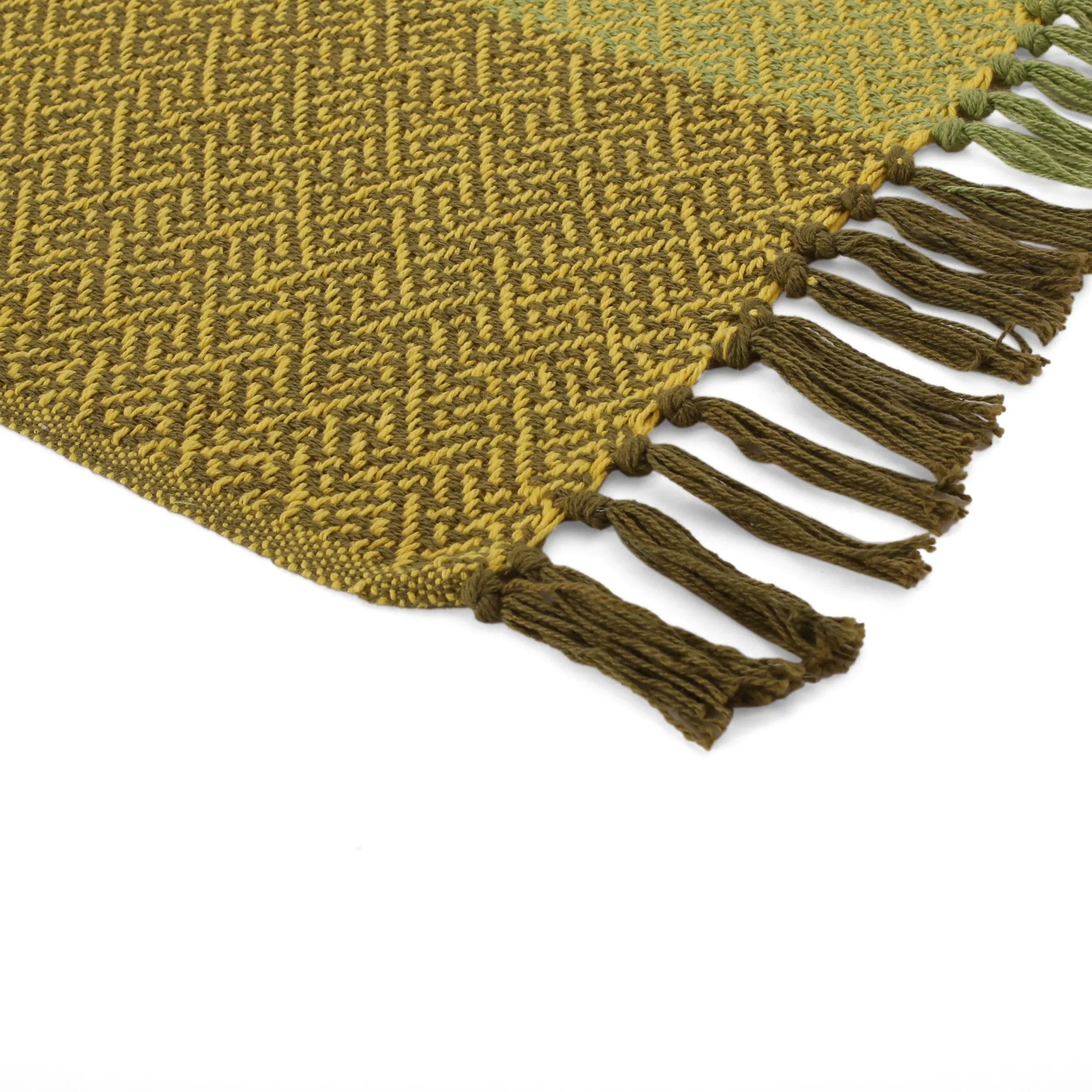 Anna Cotton Throw Blanket, Gray and Ivory
