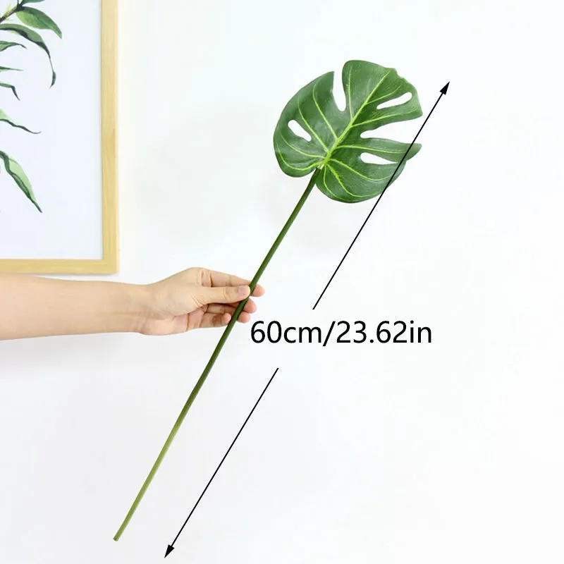 Artificial Plant Tropical Tortoise Back Leaf Plastic Green High Quality Home Decoration Big Fake Plant Autumn Living Room Garden