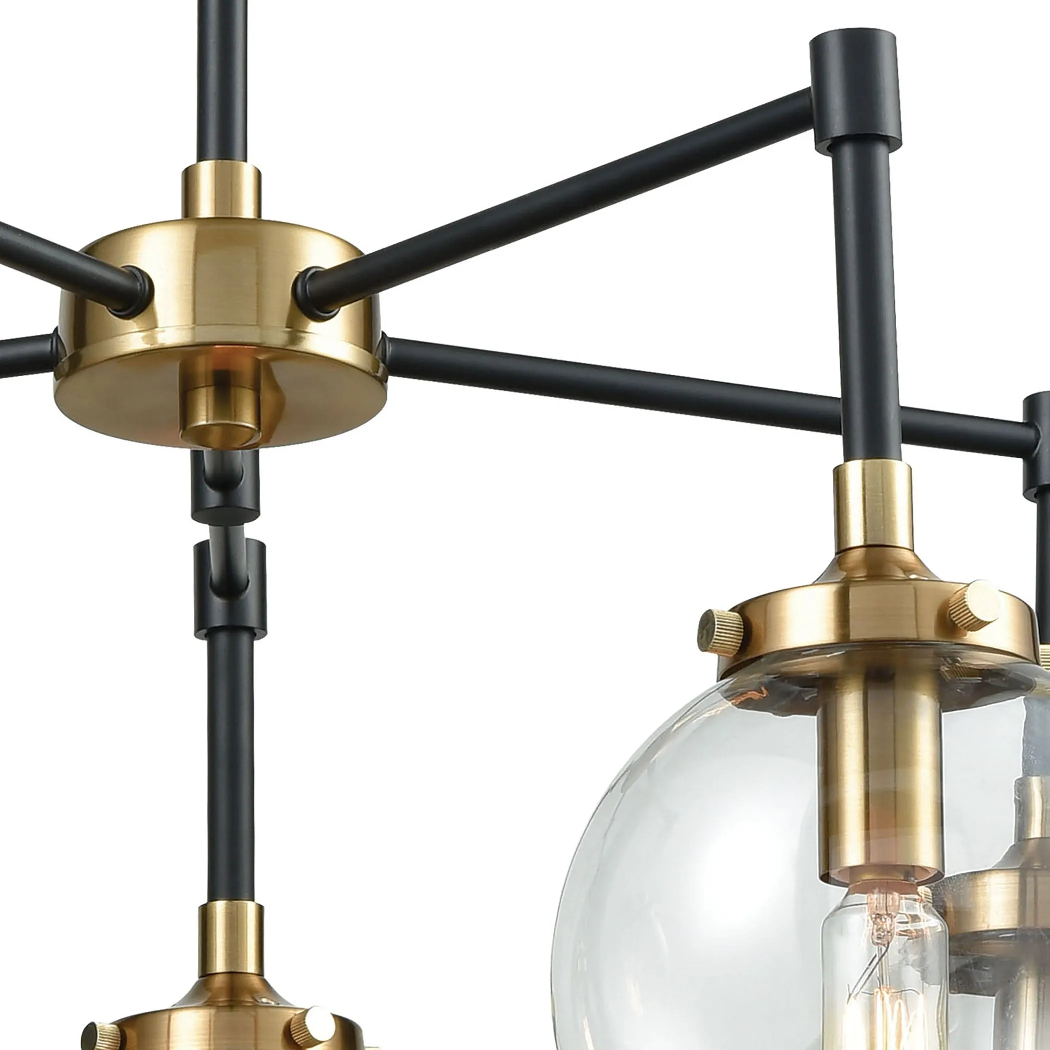 Boudreaux 23" 5 Light Chandelier in Matte Black