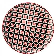 Cadiz Red & Black Plate 8" (20cm) - Pack 6