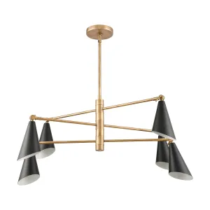 Calder 36" 6 Light Chandelier in Natural