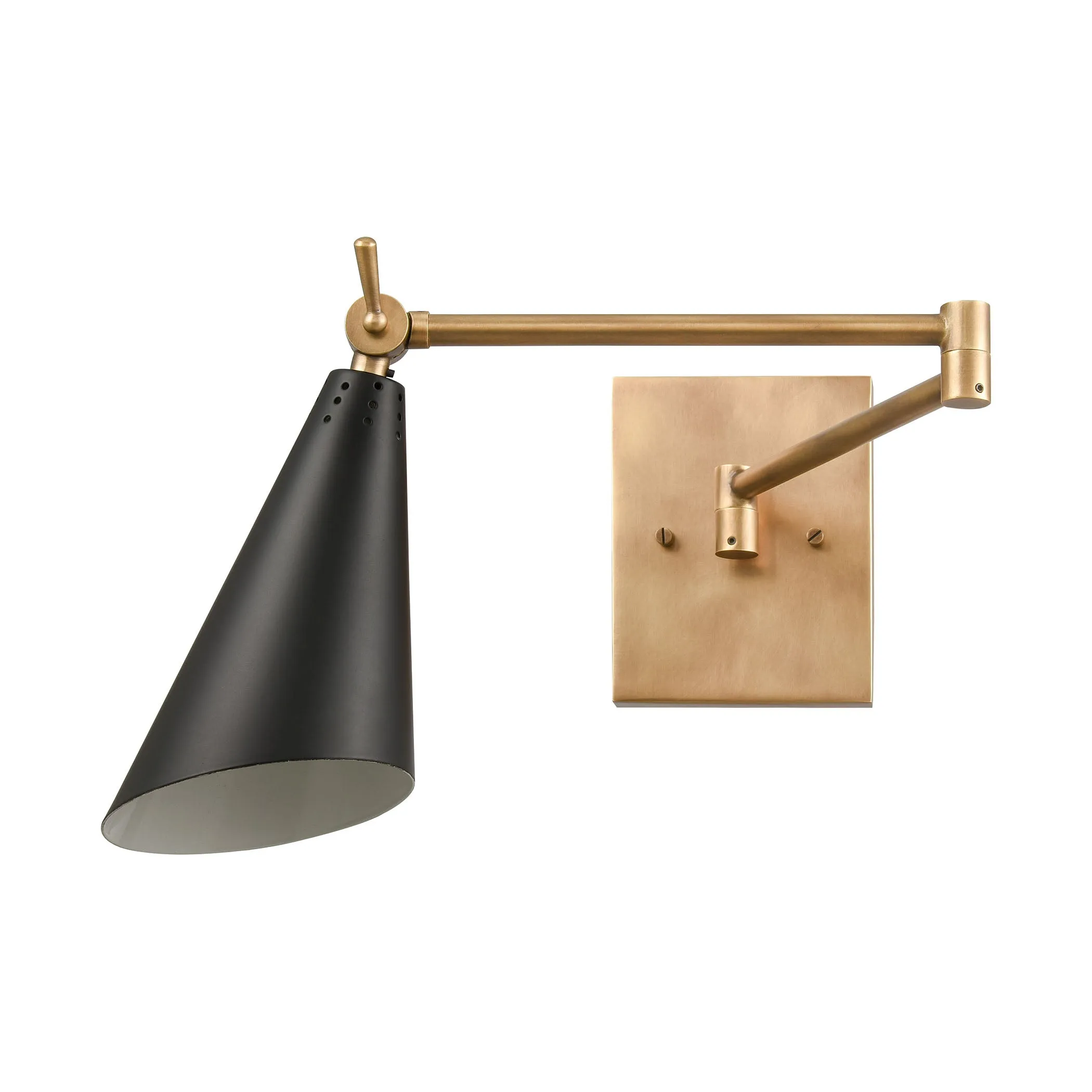Calder 9" 1 Light Sconce in Black metal shade
