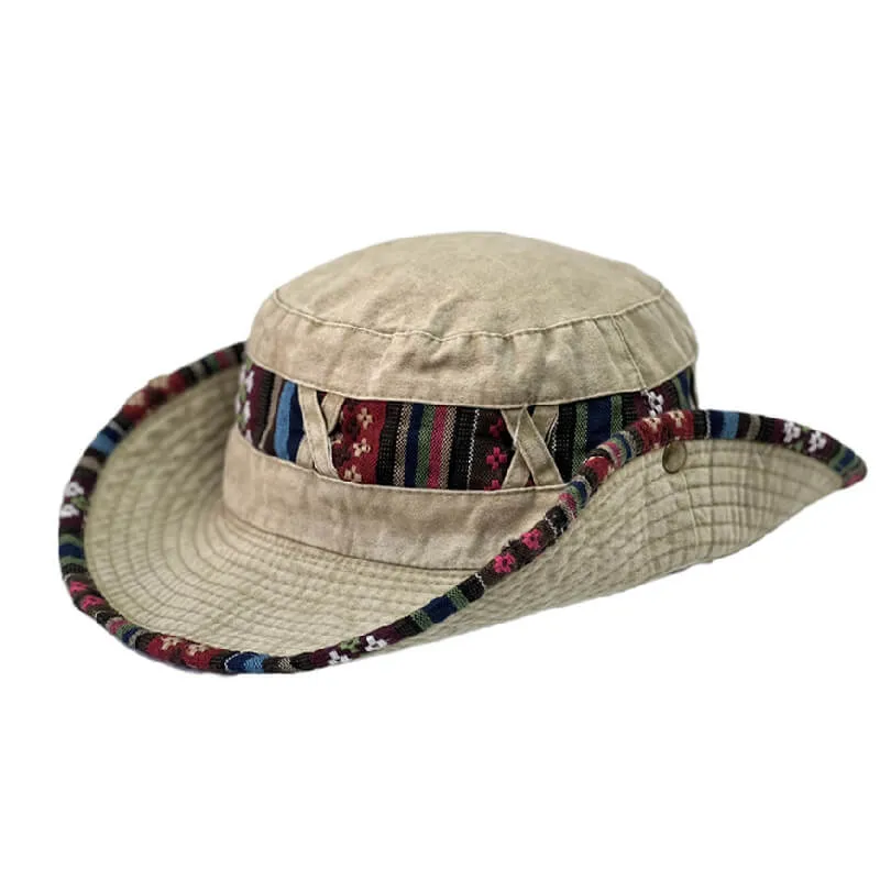 Camp Denim Boho Edge Jean Cowboy Hat