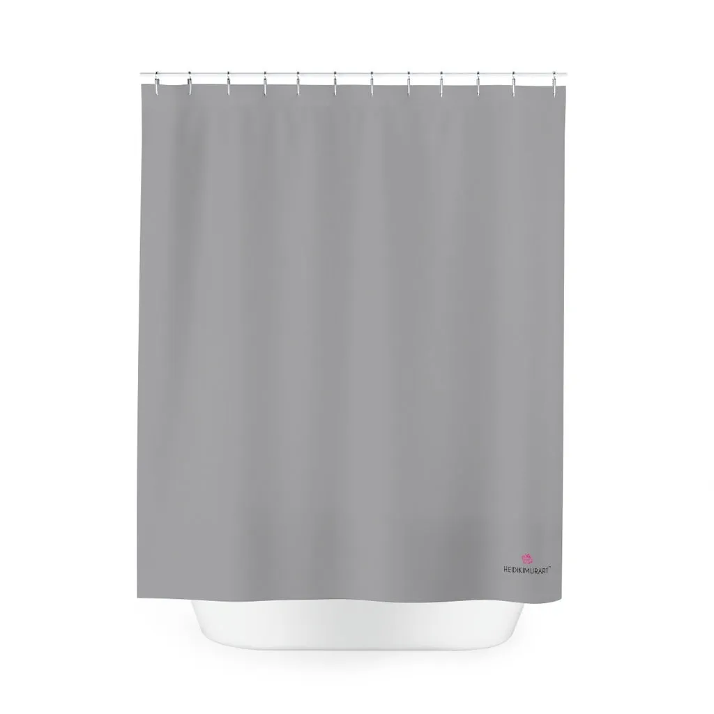 Charcoal Grey Polyester Shower Curtain