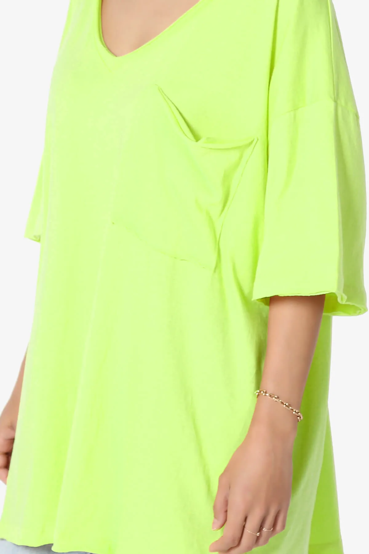Charlie V Neck Pocket Boyfriend Tee PLUS