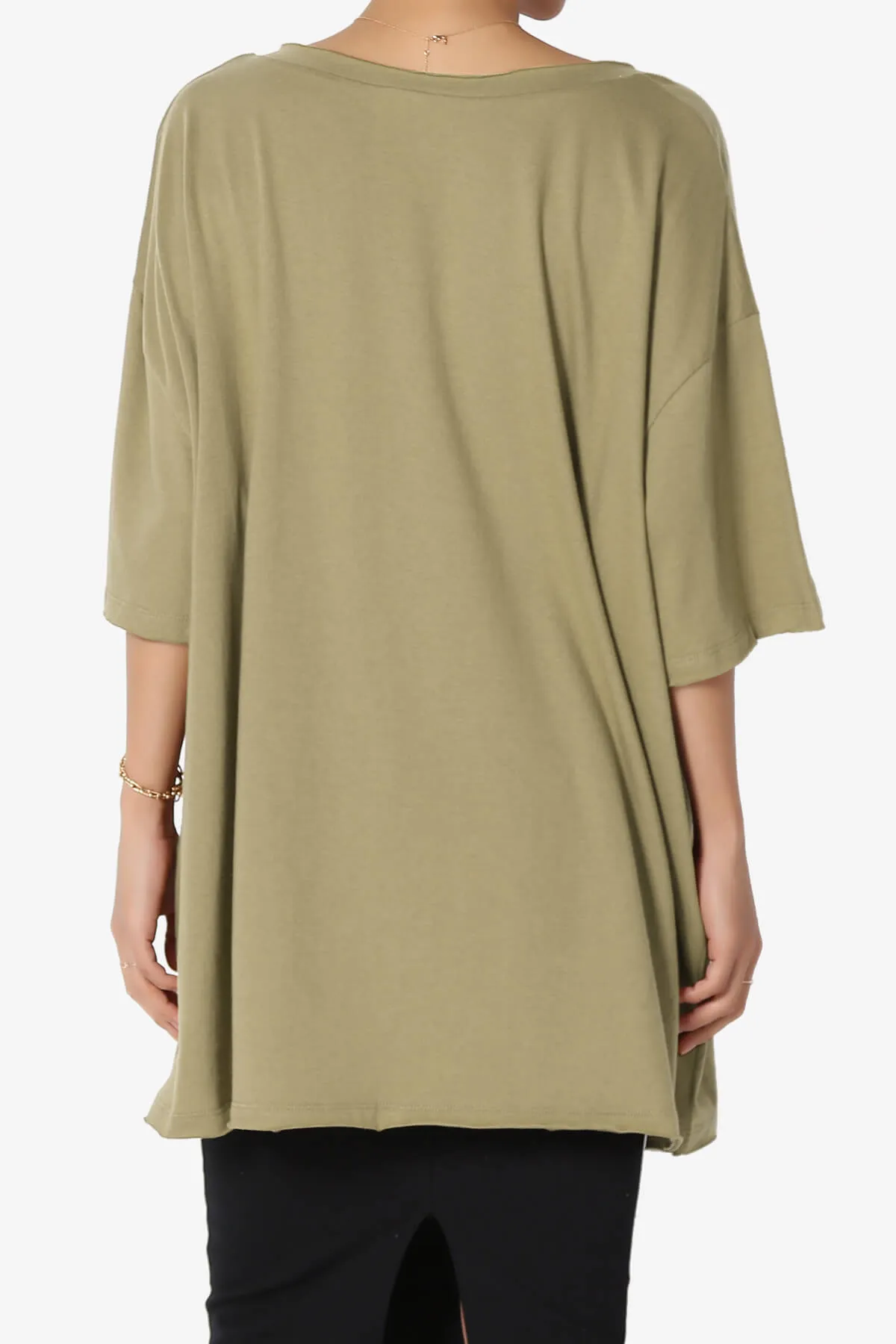Charlie V Neck Pocket Boyfriend Tee PLUS