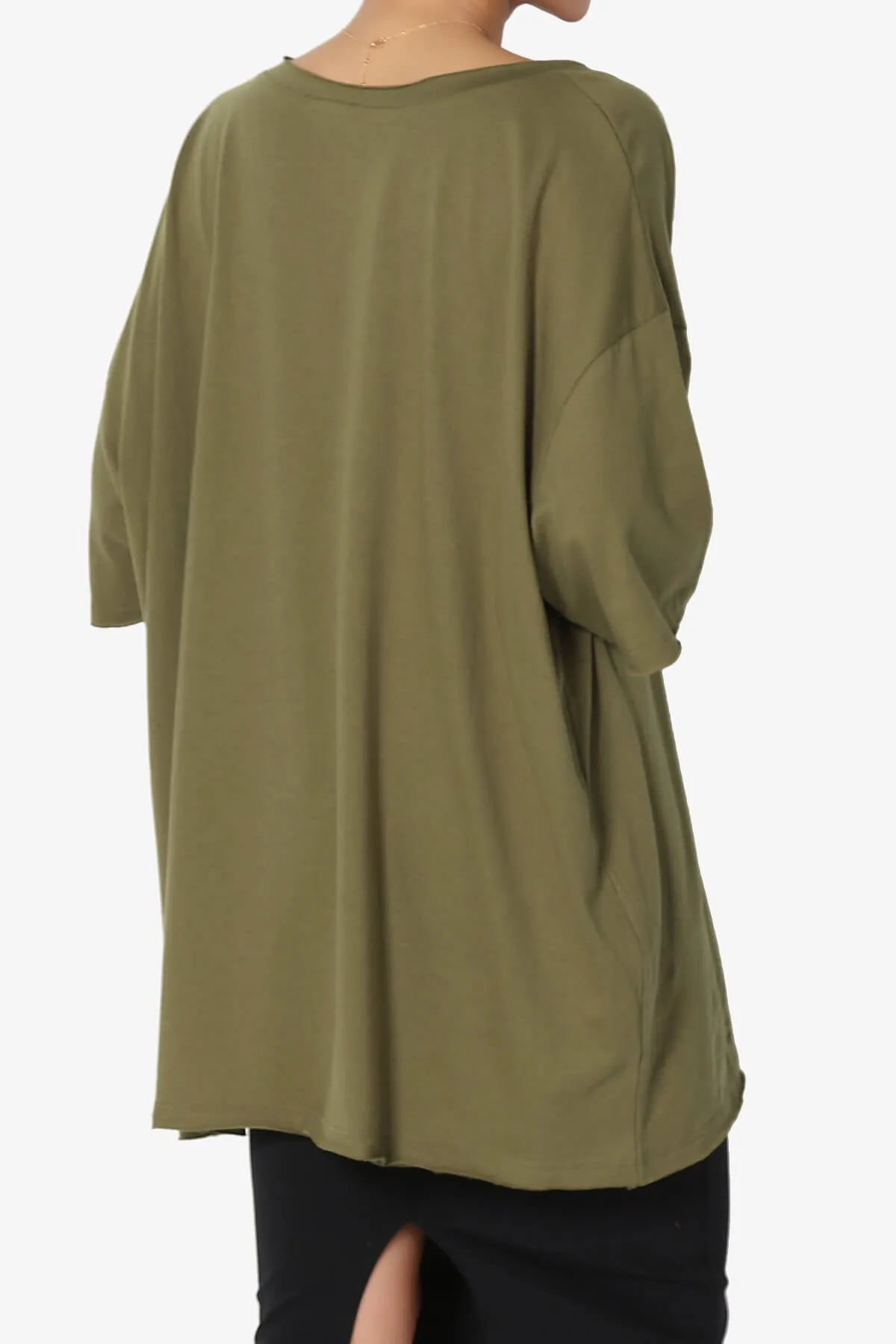 Charlie V Neck Pocket Boyfriend Tee PLUS