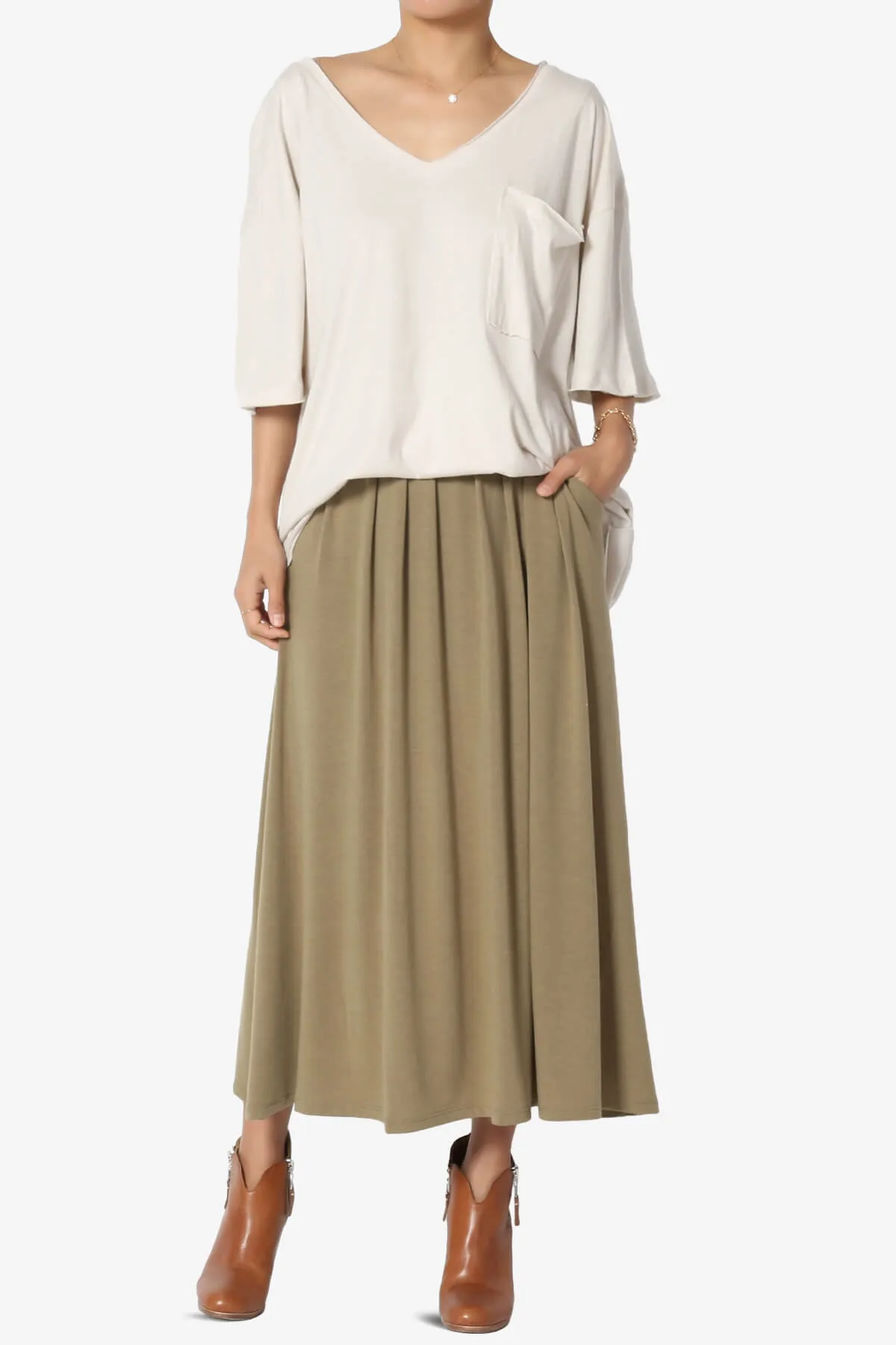 Charlie V Neck Pocket Boyfriend Tee PLUS