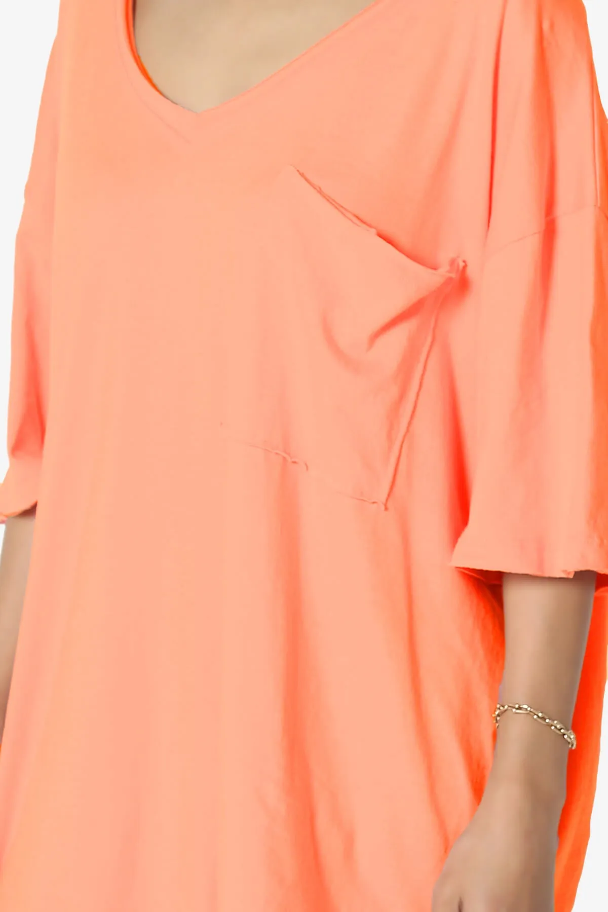 Charlie V Neck Pocket Boyfriend Tee PLUS