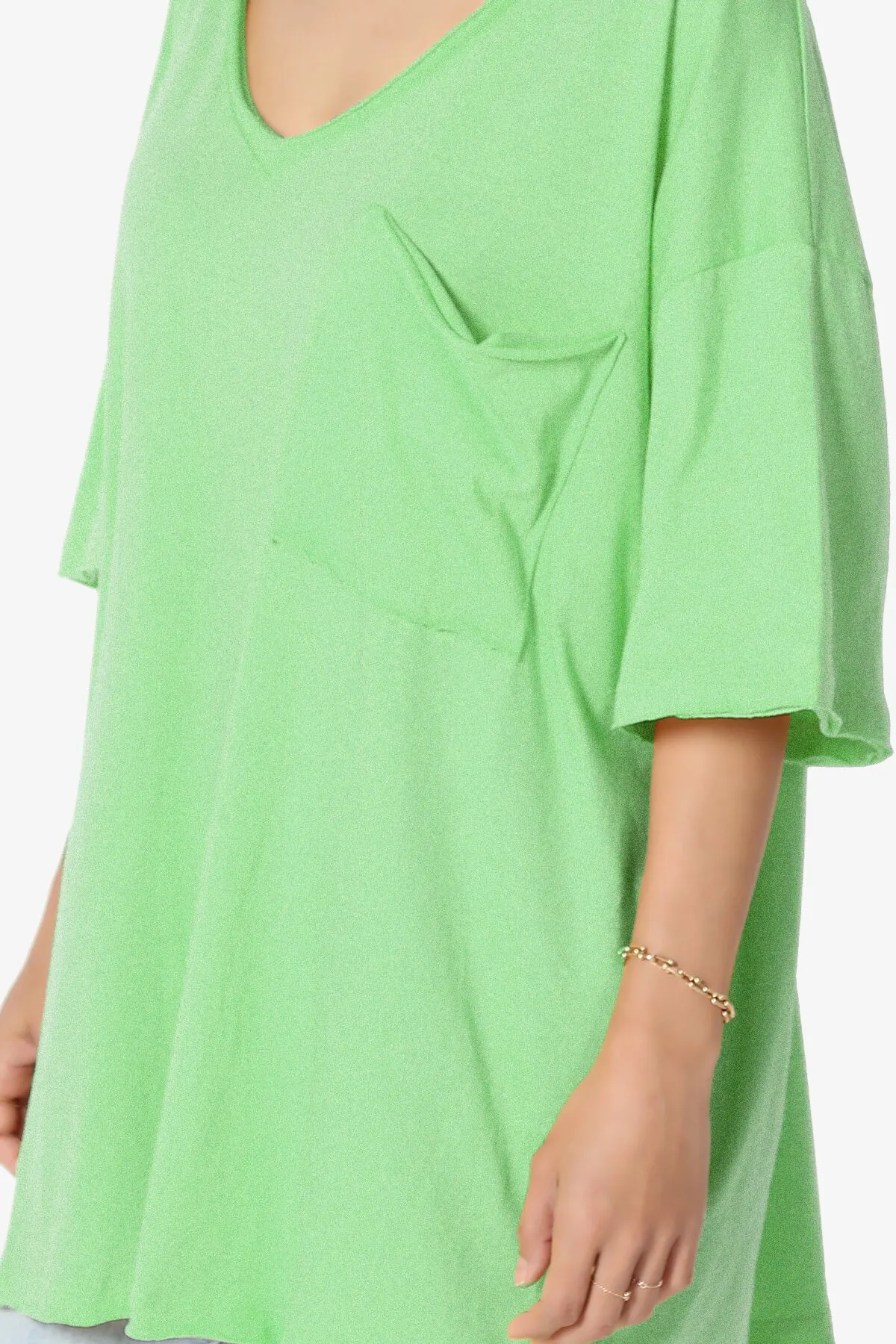 Charlie V Neck Pocket Boyfriend Tee PLUS