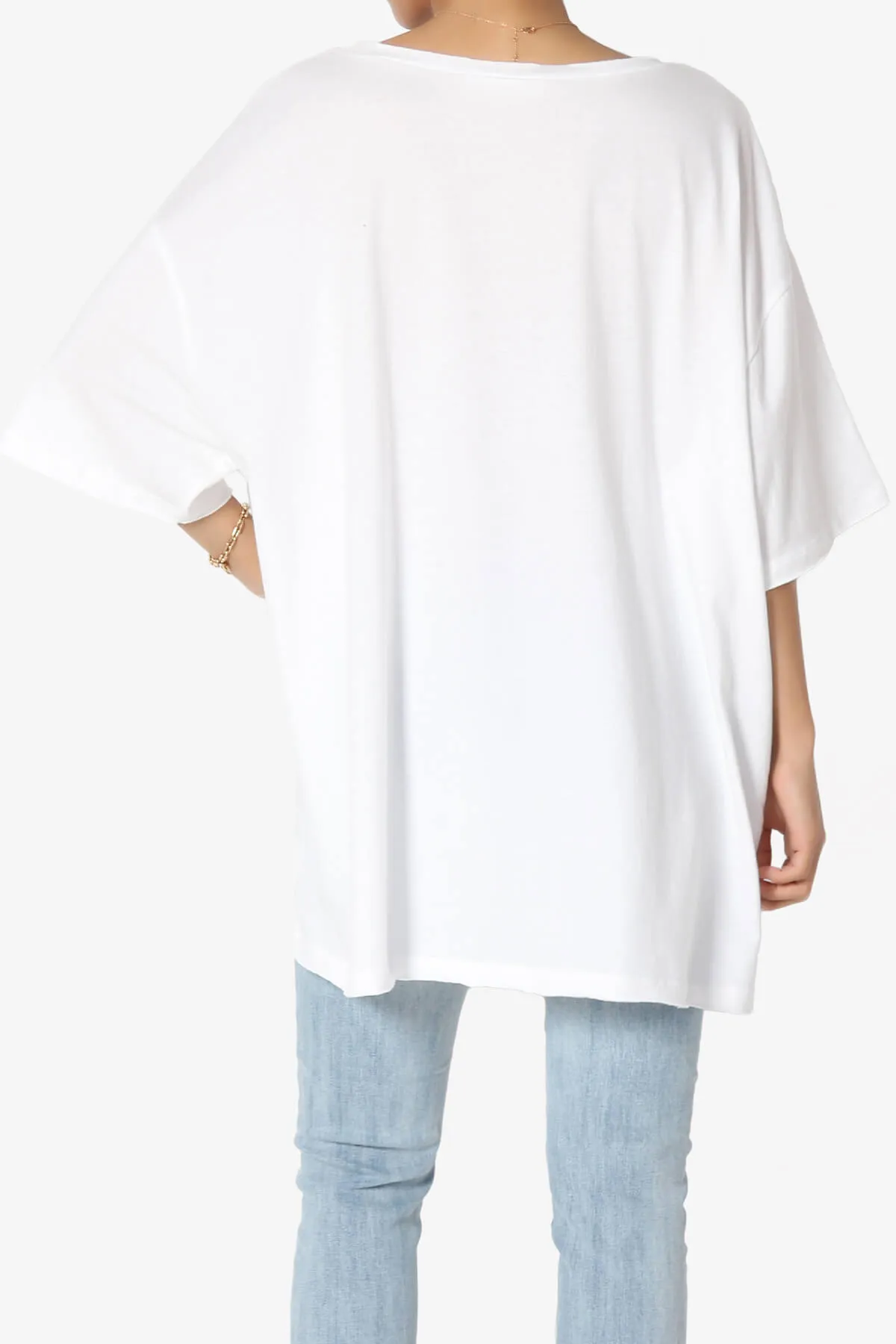 Charlie V Neck Pocket Boyfriend Tee PLUS