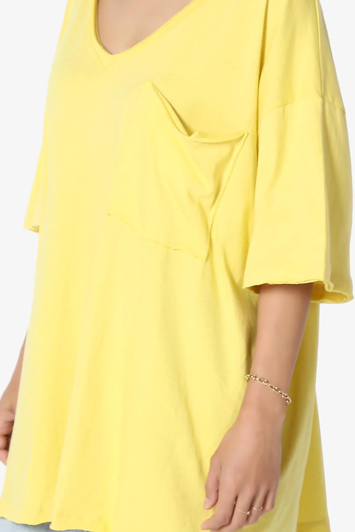 Charlie V Neck Pocket Boyfriend Tee PLUS