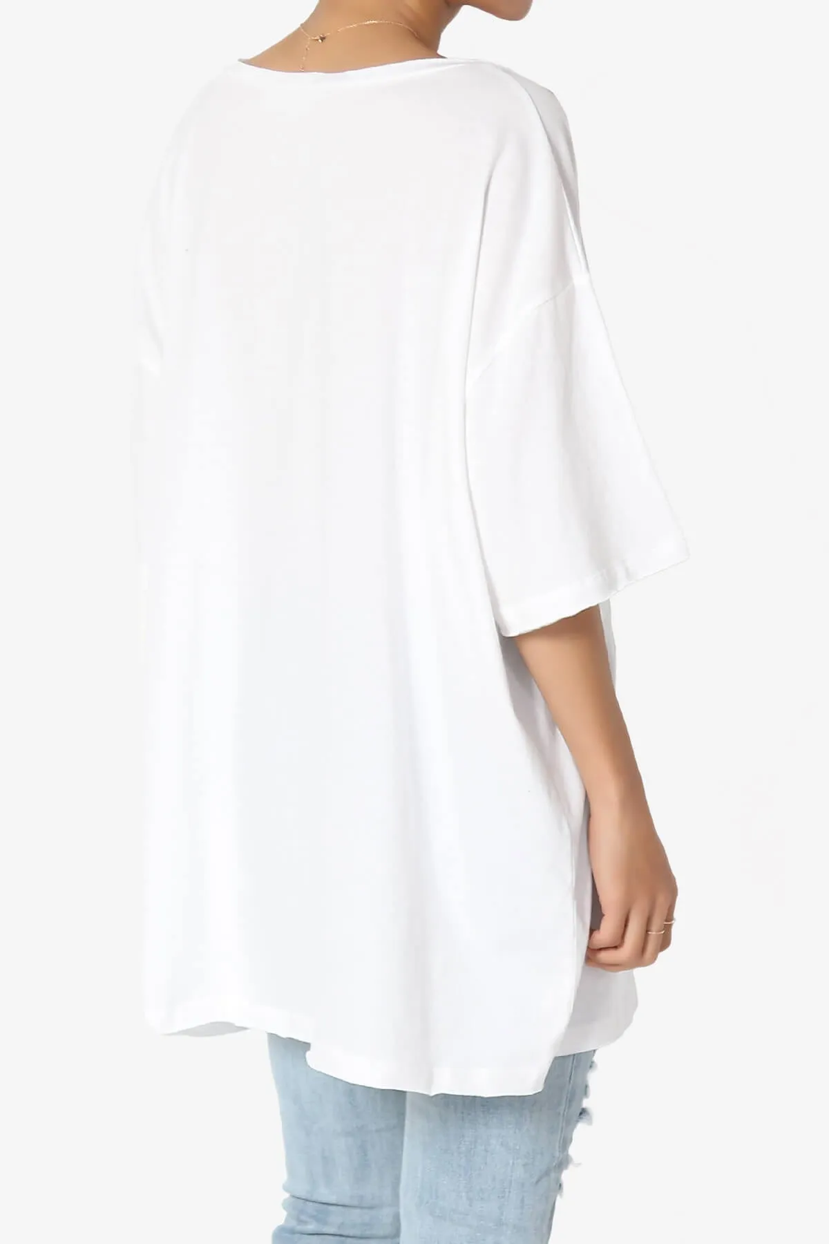 Charlie V Neck Pocket Boyfriend Tee PLUS