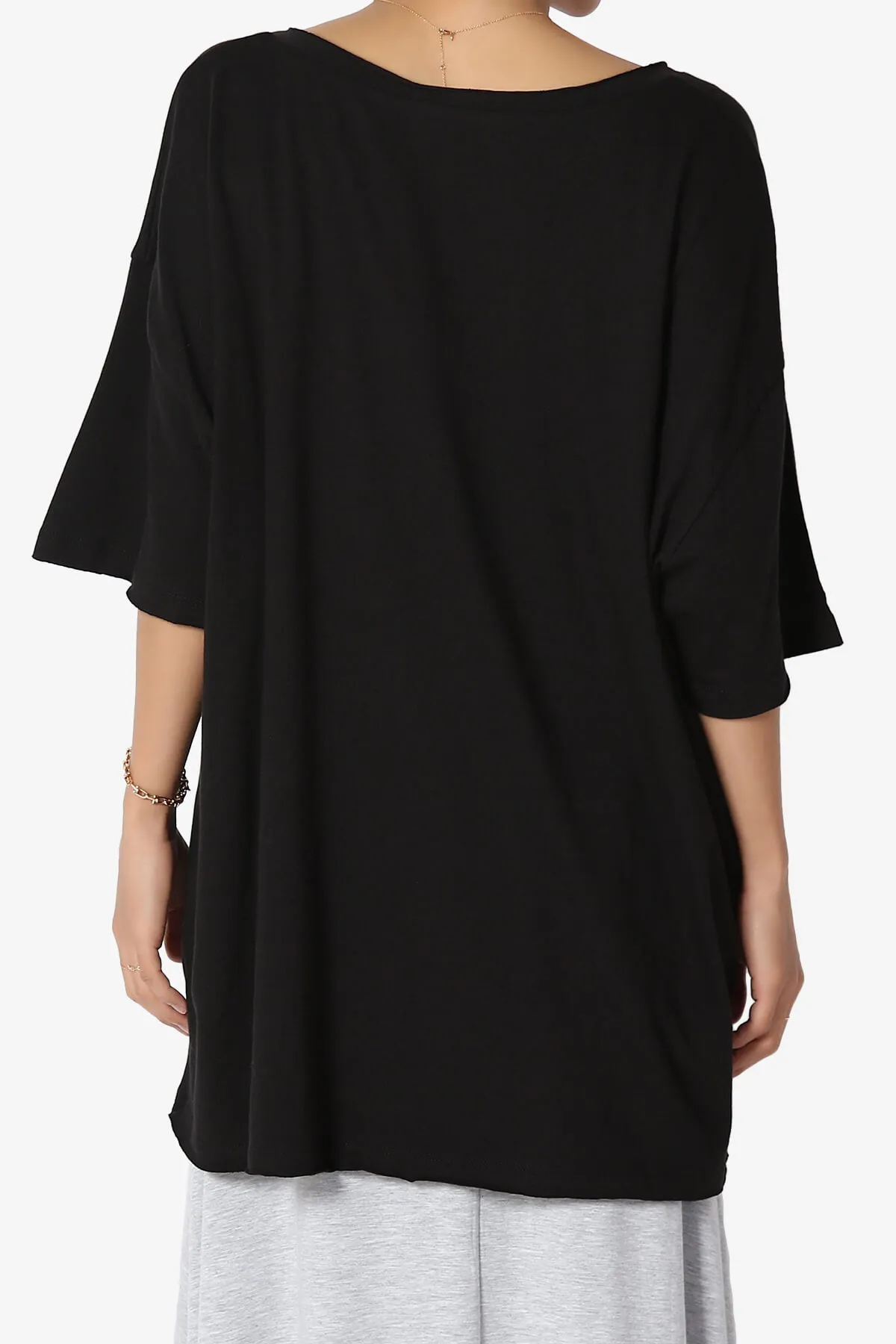 Charlie V Neck Pocket Boyfriend Tee PLUS