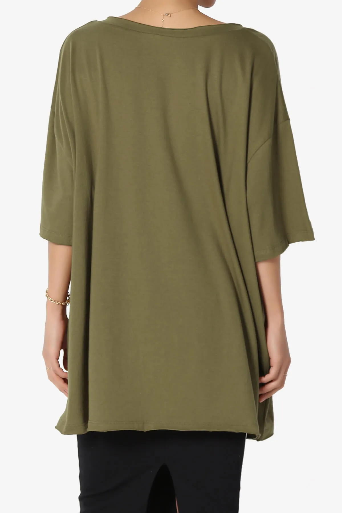 Charlie V Neck Pocket Boyfriend Tee PLUS