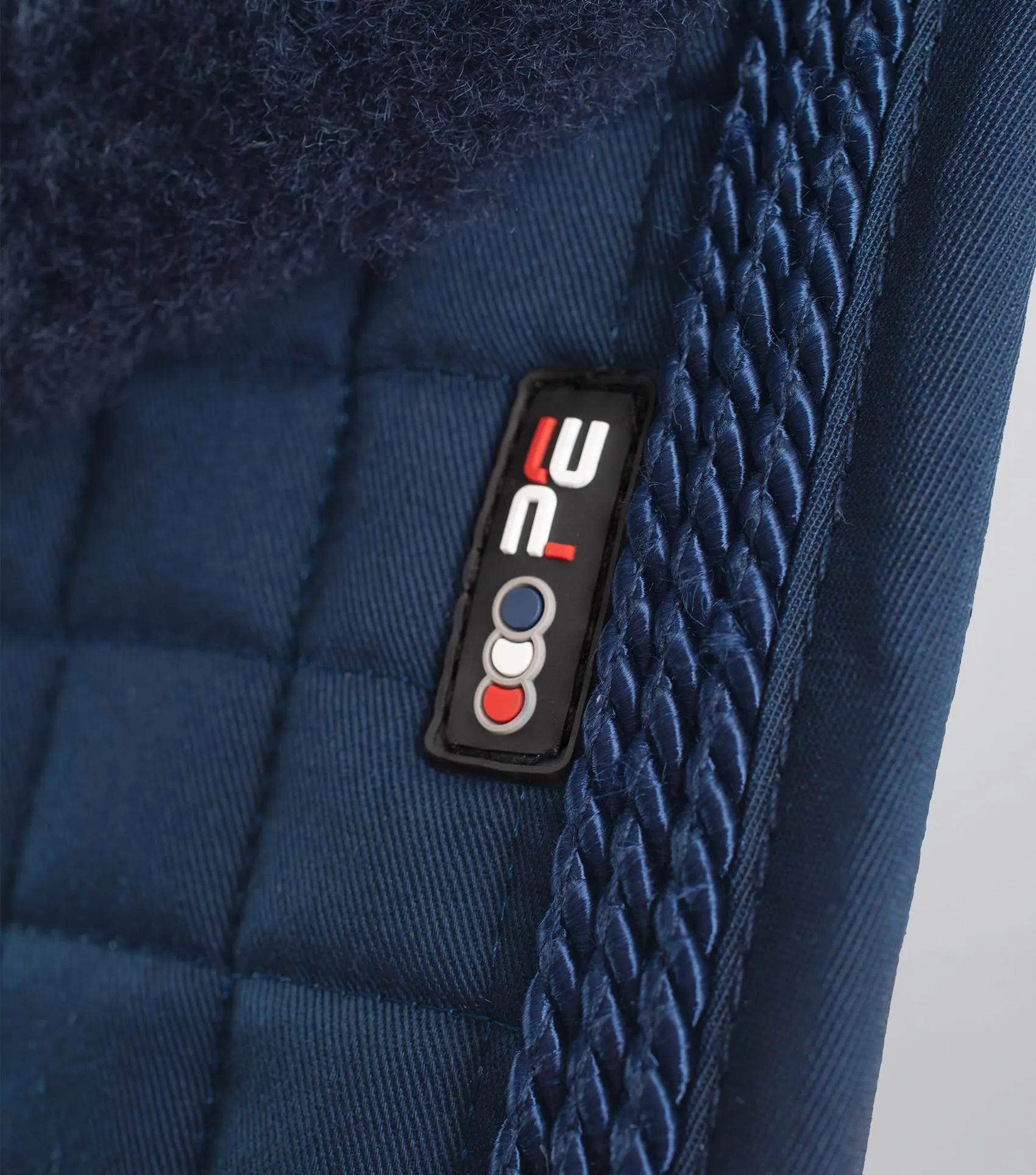 Close Contact Merino Wool European Saddle Pad - Dressage Square Navy/Navy Wool