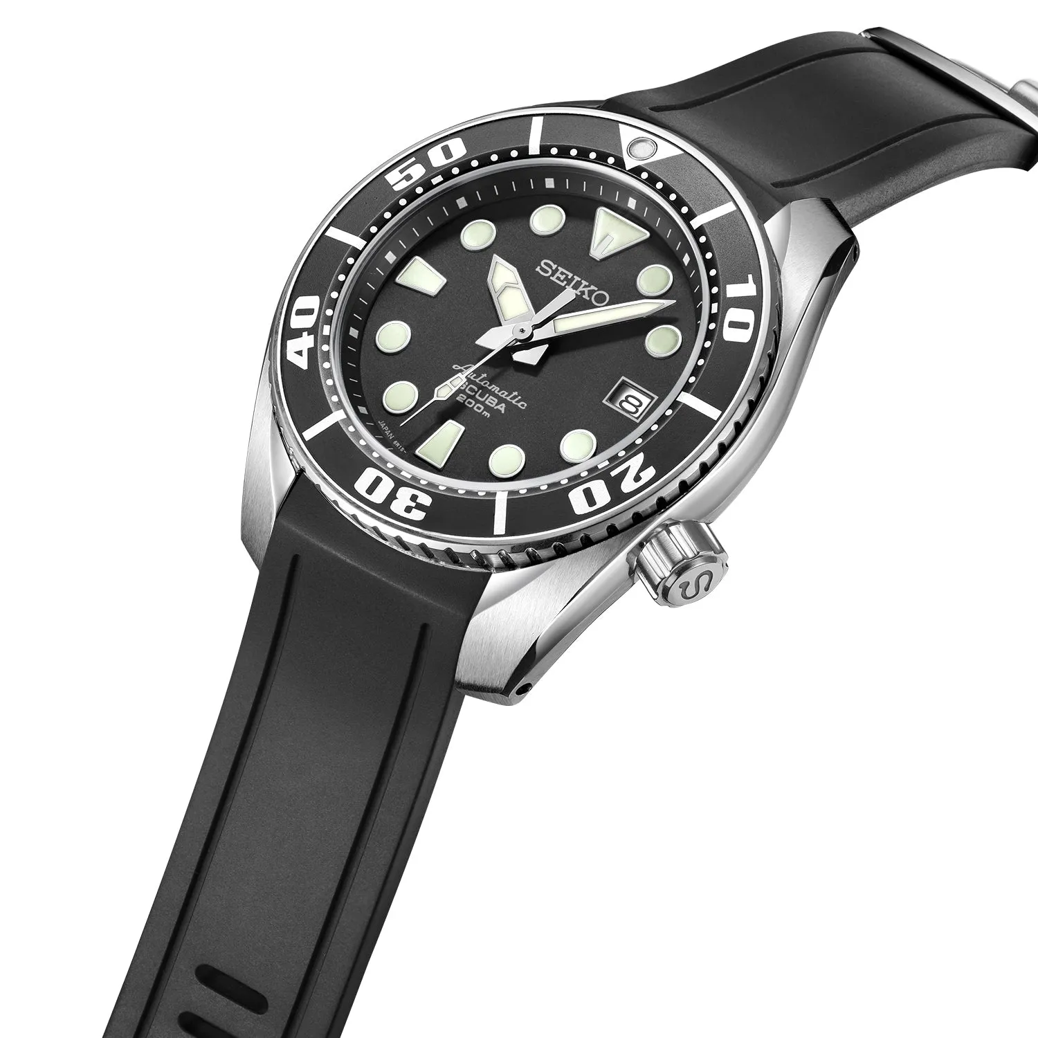 High-Quality Curved-End Rubber Strap Compatible with Seiko Sumo (CB02)