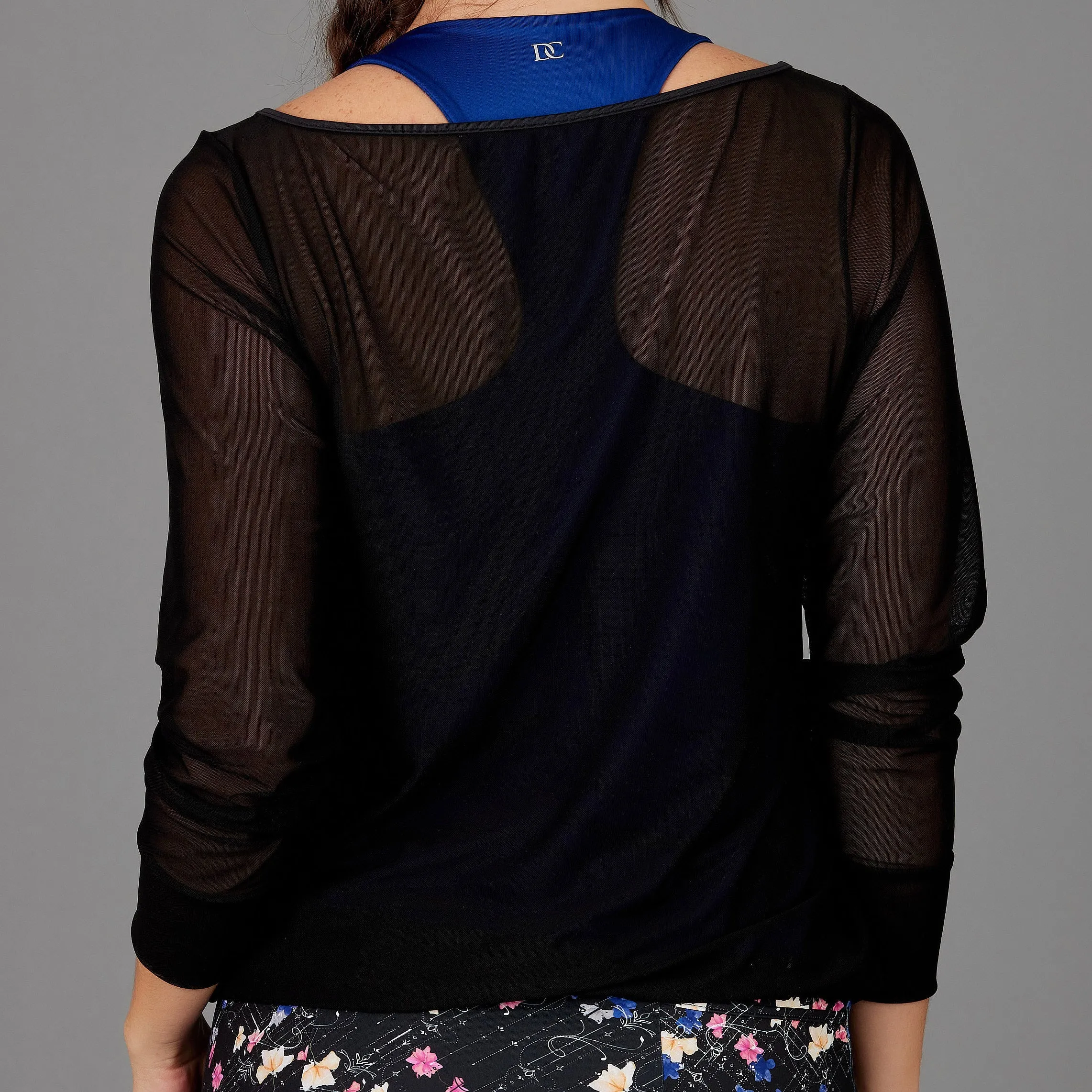 Dahlia Sheer Pullover (black mesh)