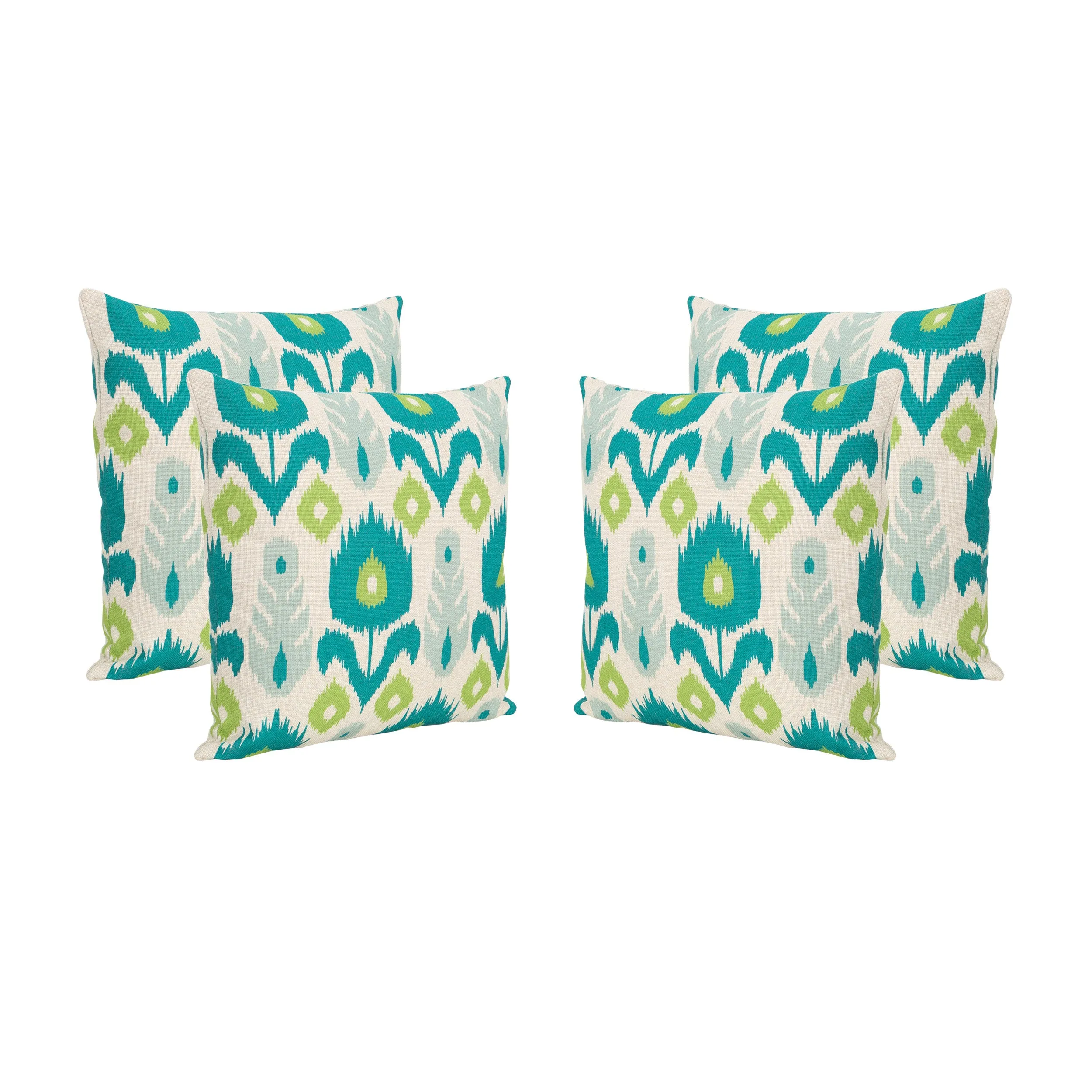 Diego Outdoor 18" Water Resistant Square Pillows (Set of 4)