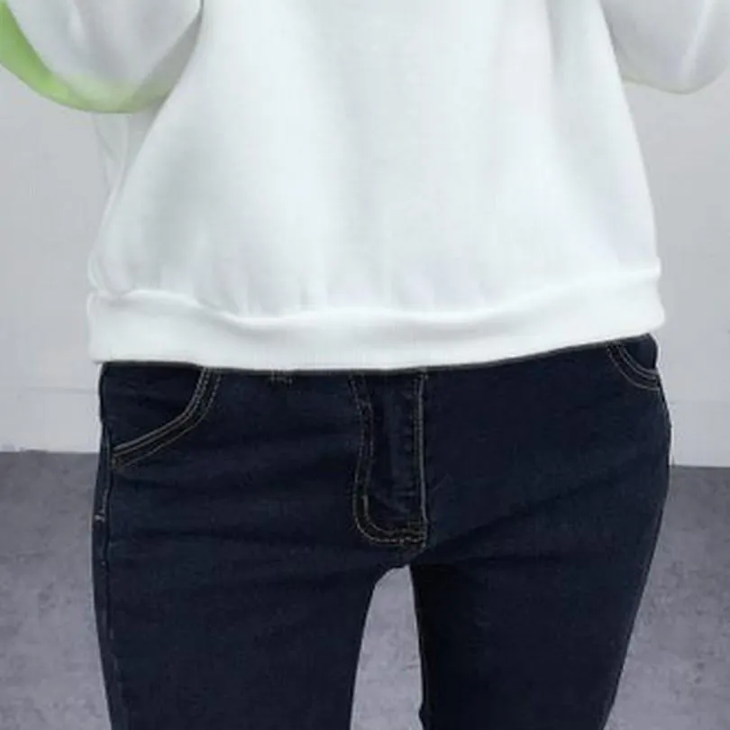 Fashion Long Sleeve Sweatshirts Slim Autumn Moletom Round Neck Gradual Change Printing Sudadera M-XXL Loose Women Sweatshirt (US 8-16