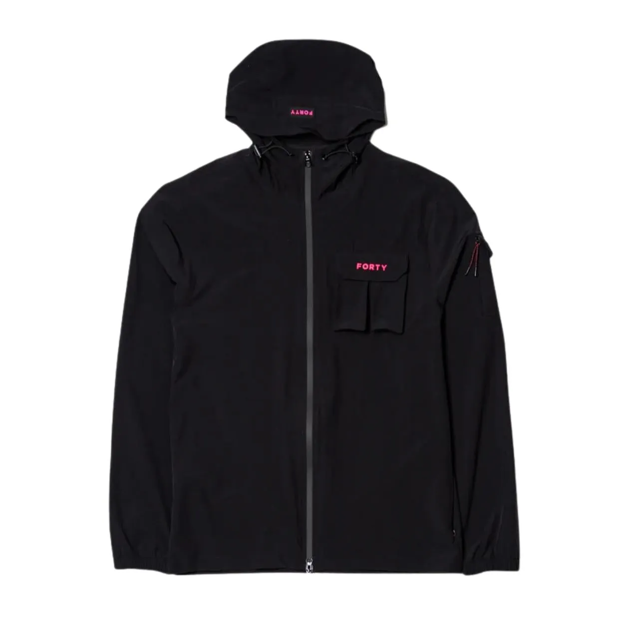 Forty Callan Tech Hooded Pop Black/Pink Overshirt