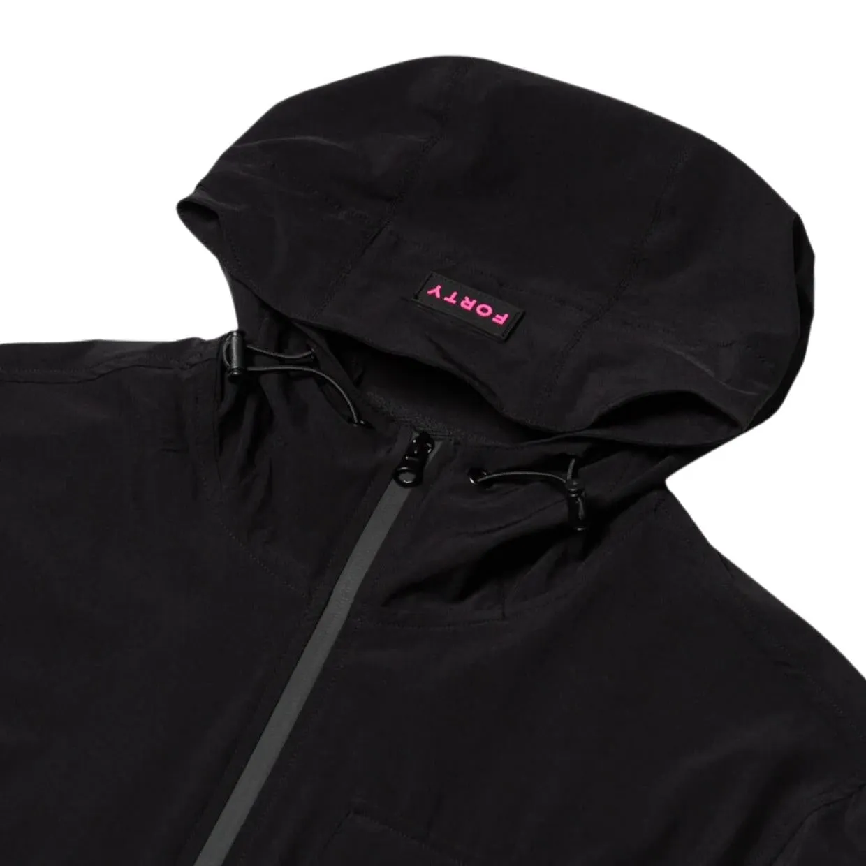 Forty Callan Tech Hooded Pop Black/Pink Overshirt