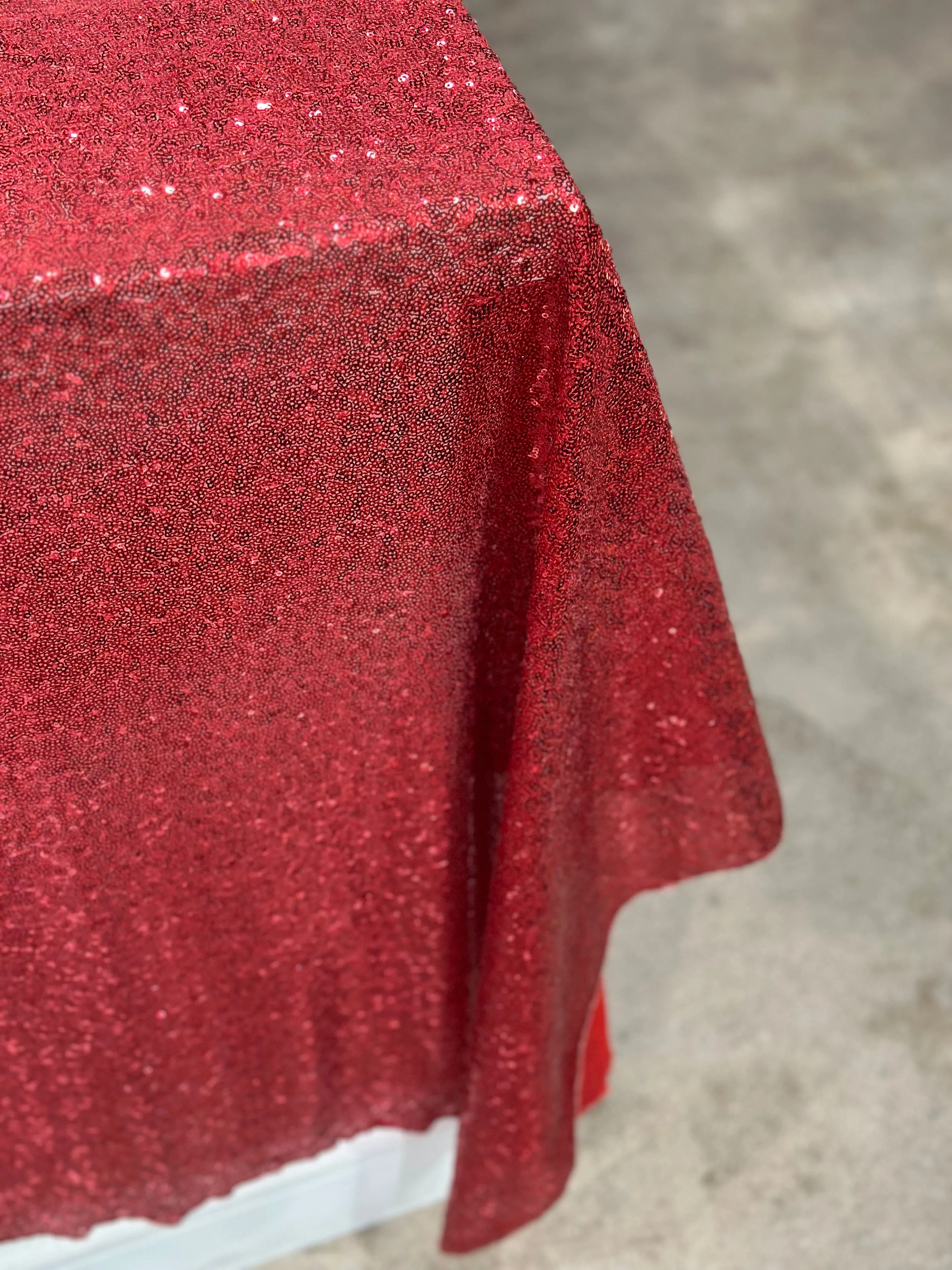 Glitz Sequins Table Linen in Red