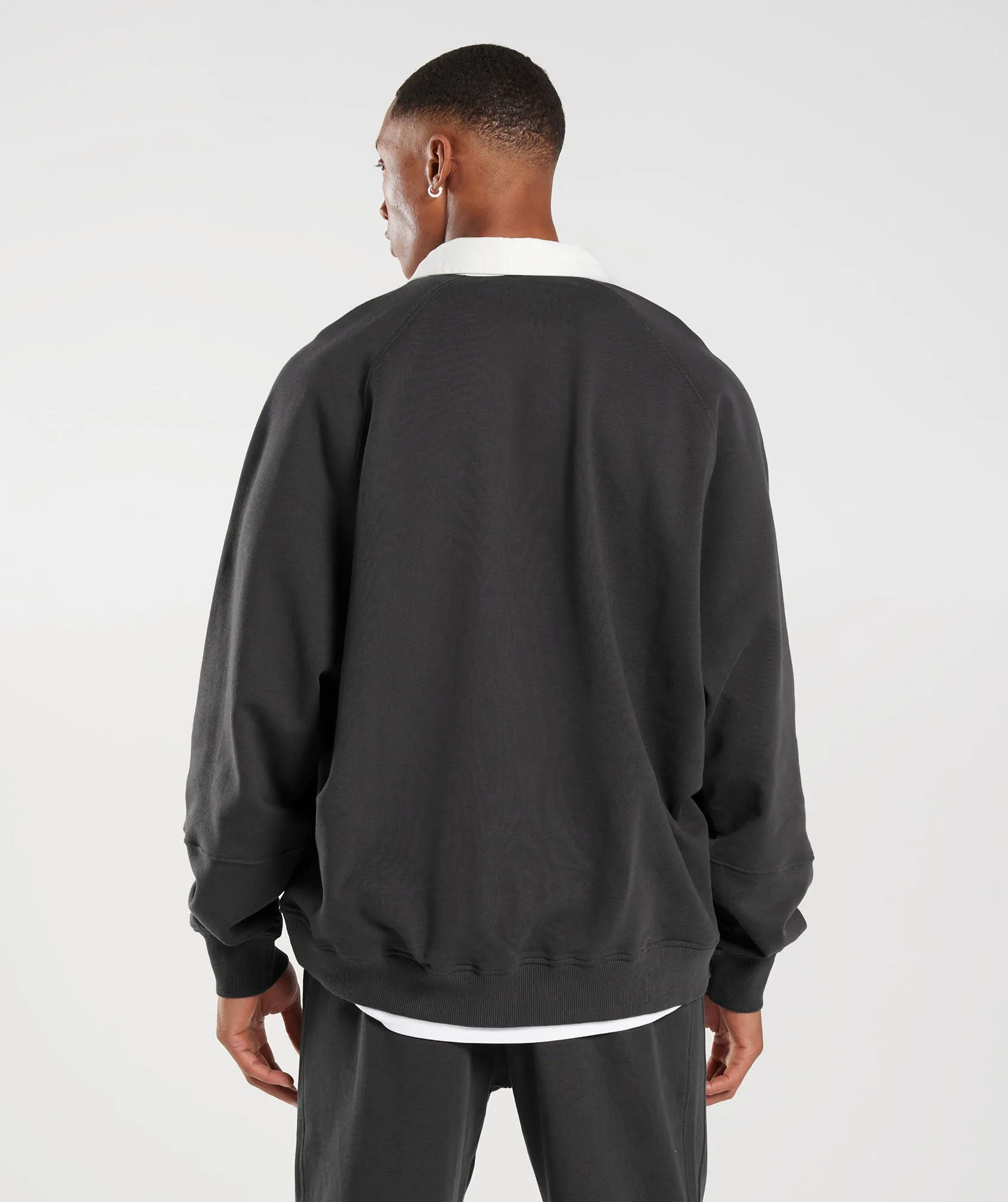 Gymshark Rest Day Essentials Sweat Polo - Onyx Grey