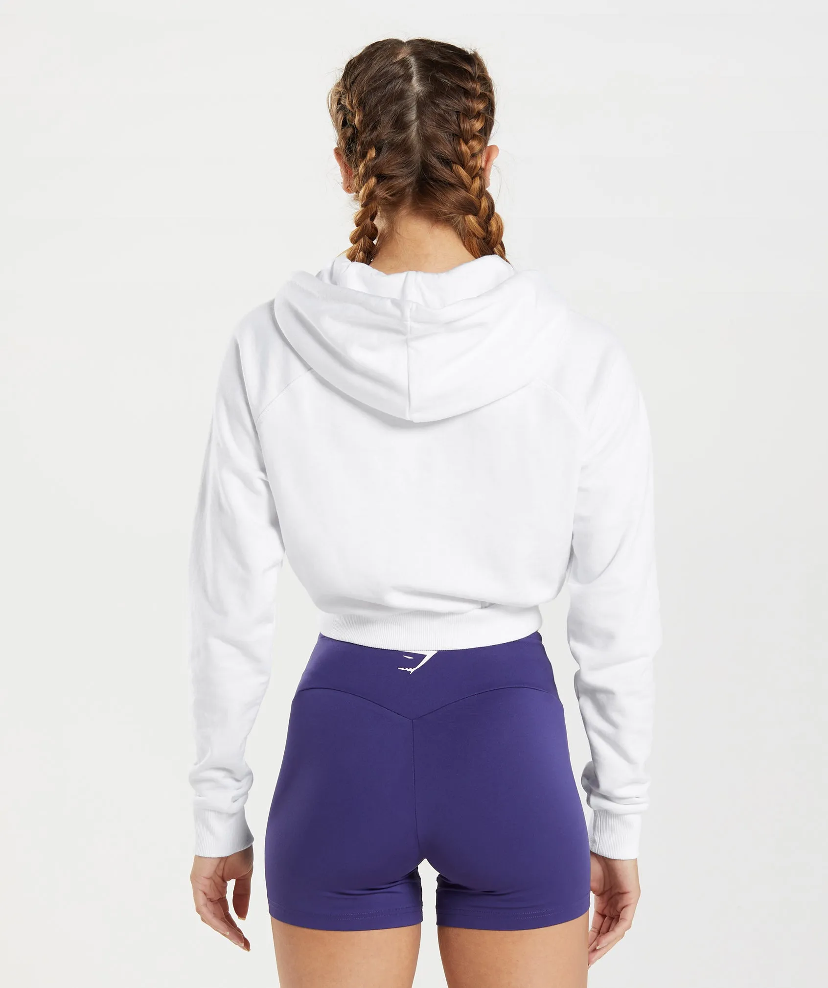 Gymshark Training Cropped Hoodie - White