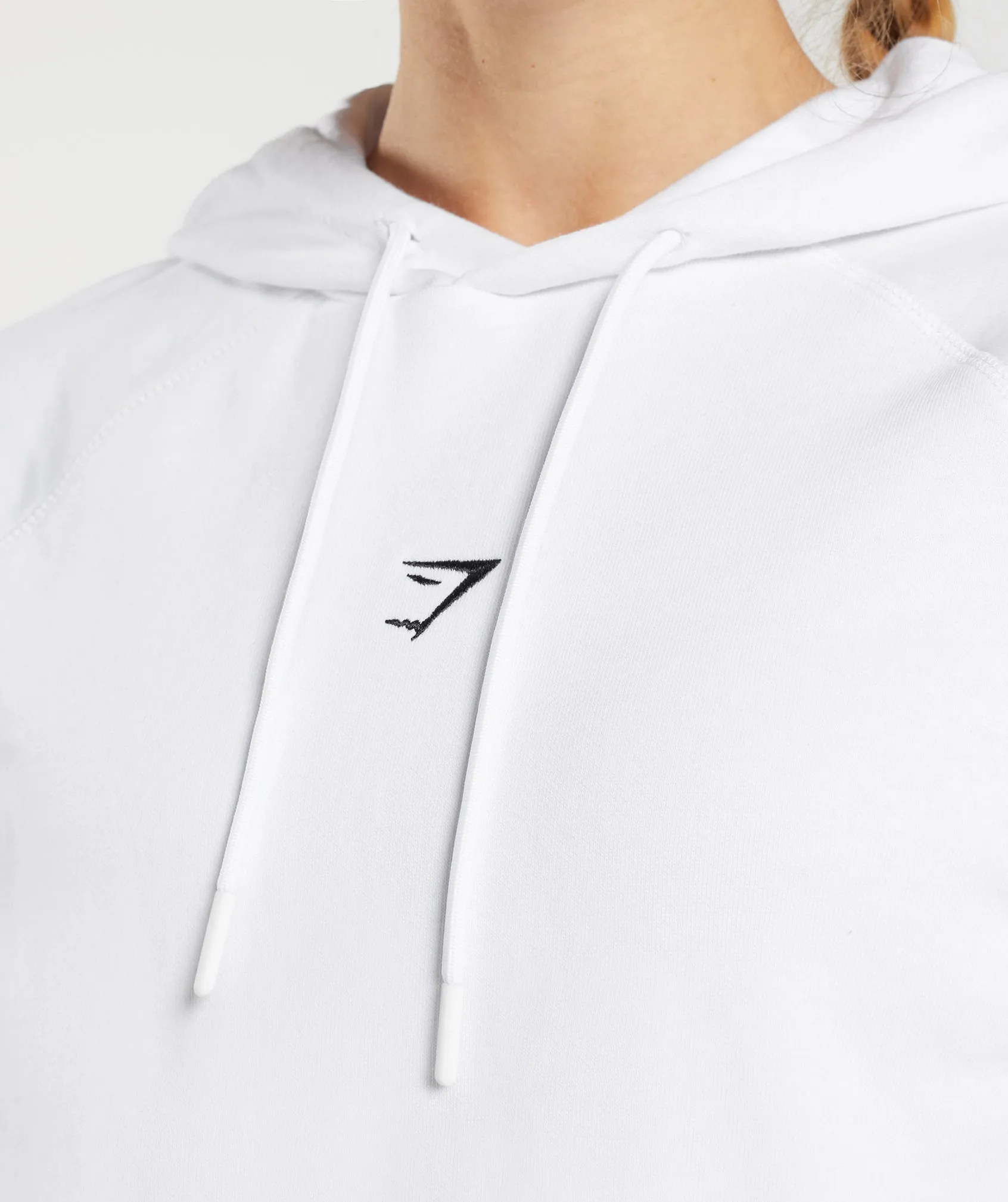 Gymshark Training Cropped Hoodie - White
