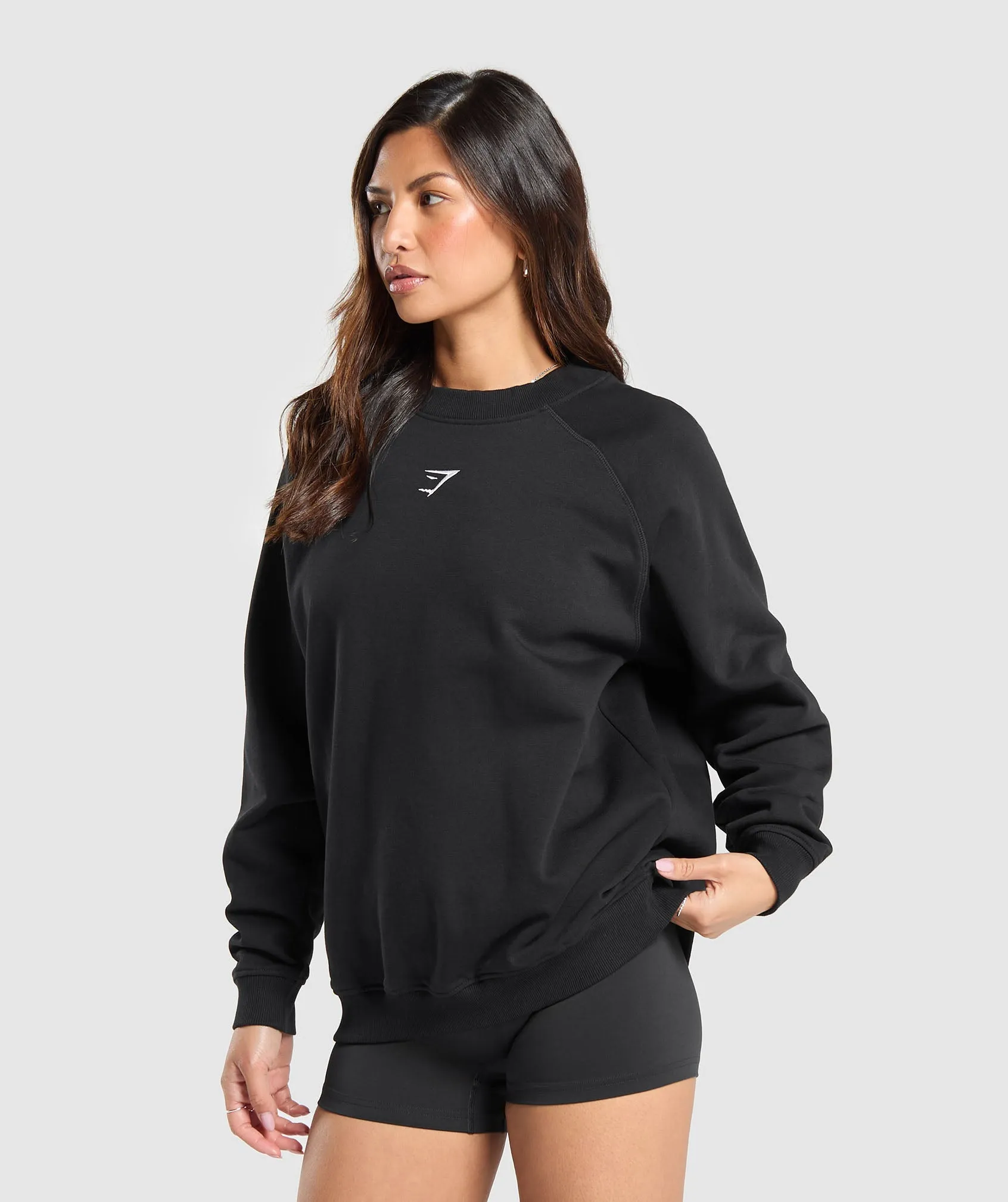 Gymshark Training Oversized Fleece Sweatshirt - Black