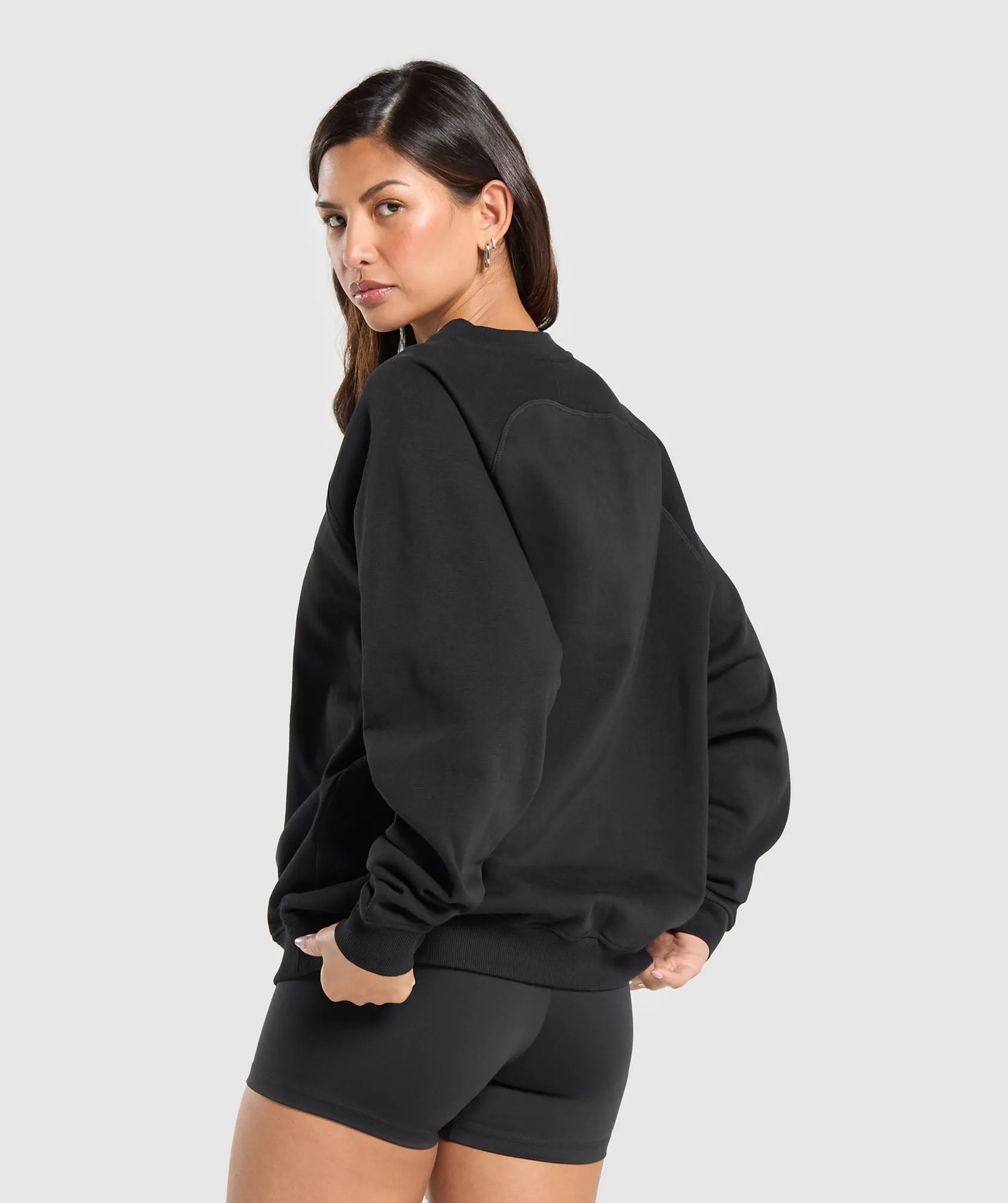 Gymshark Training Oversized Fleece Sweatshirt - Black