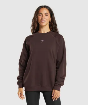 Gymshark Training Oversized Fleece Sweatshirt - Heritage Brown