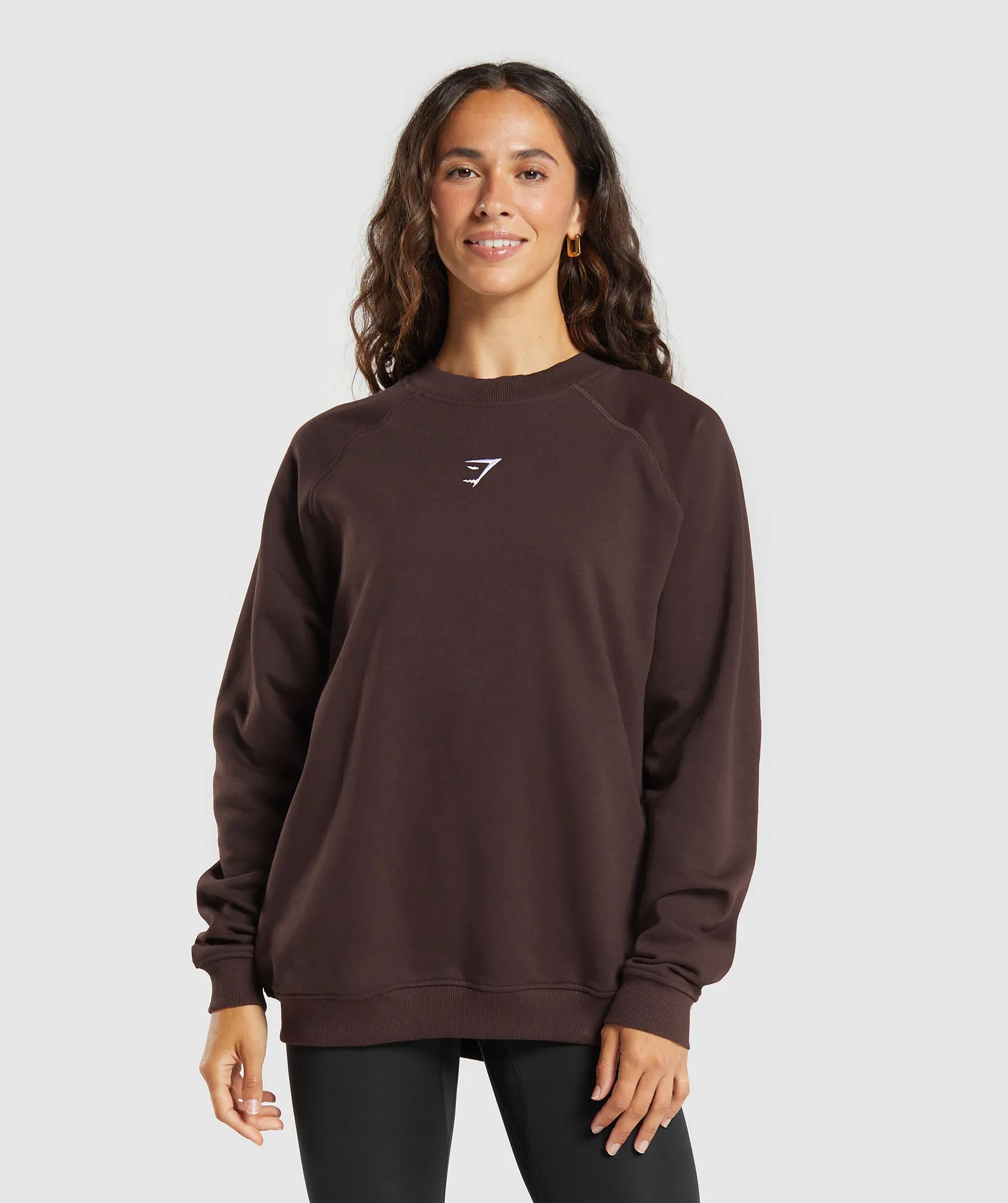 Gymshark Training Oversized Fleece Sweatshirt - Heritage Brown