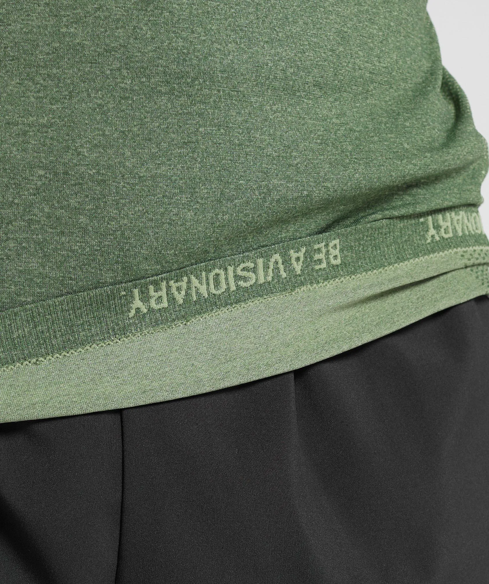 Gymshark Vital Seamless 1/4 Zip - Faded Green/Force Green