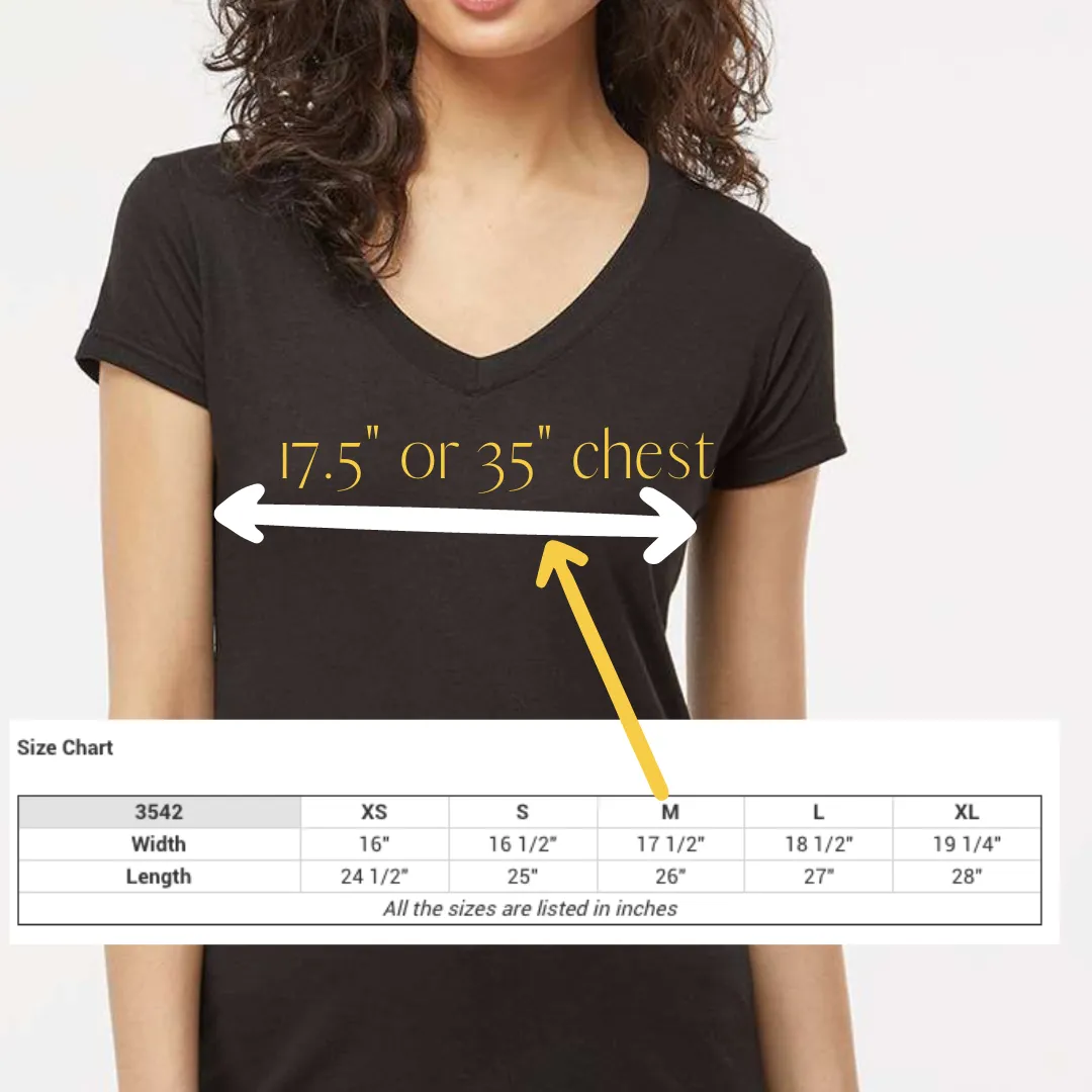 It's Bad Bitch o'Clock V neck Ladies Fit Tee