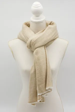 Ivory Julian Luxury Cashmere Unisex Scarf