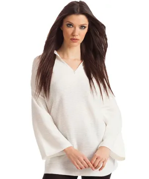 James Ribbed Bell Sleeve Top