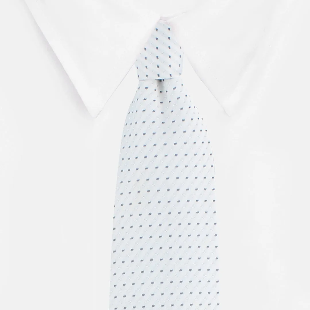 Kavove The Abstract Dash Line White Necktie For Men