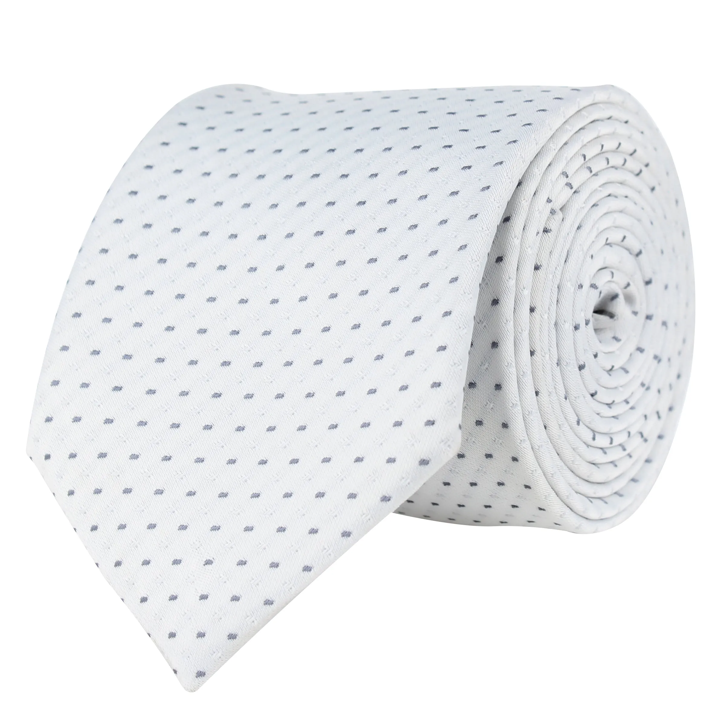 Kavove The Abstract Dash Line White Necktie For Men