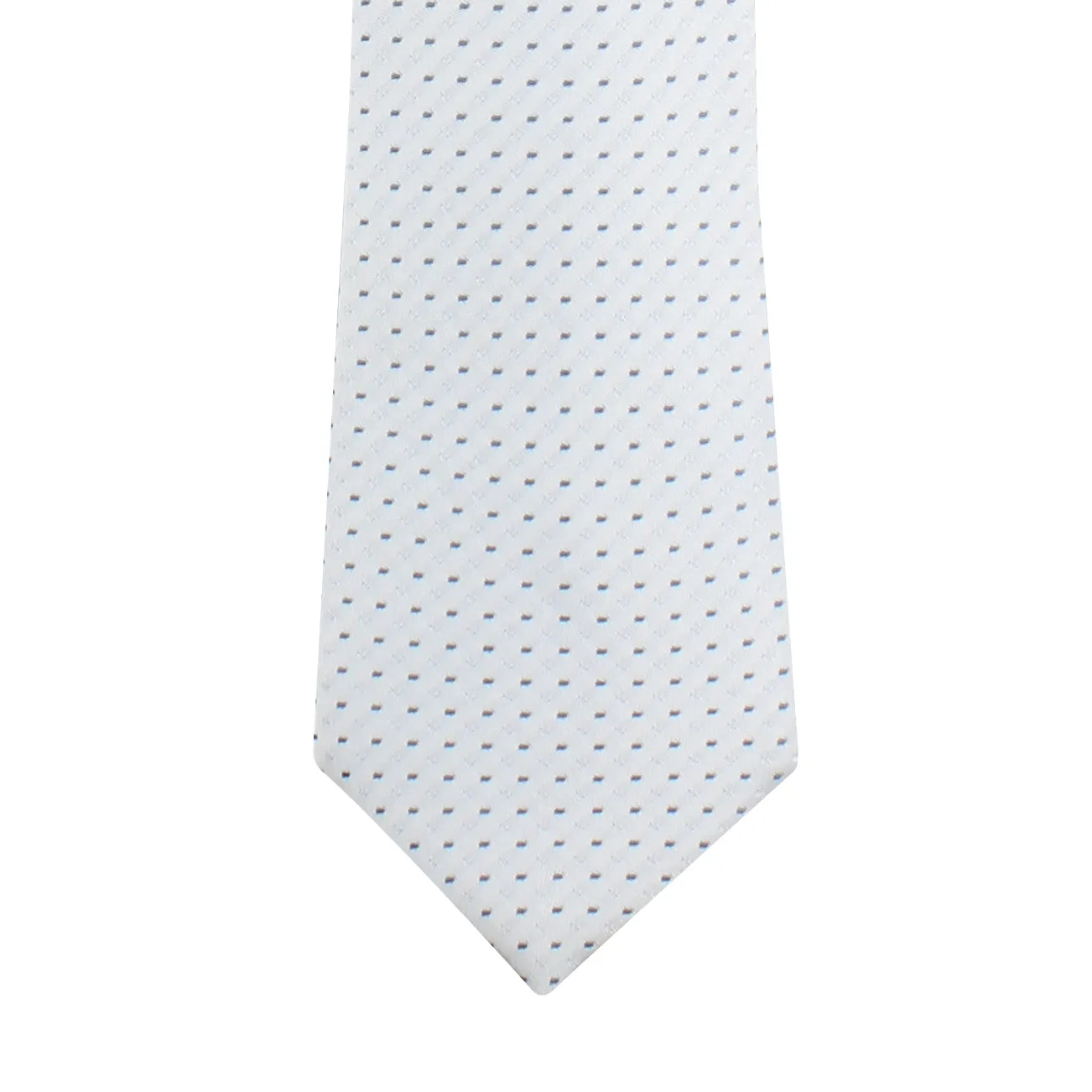 Kavove The Abstract Dash Line White Necktie For Men